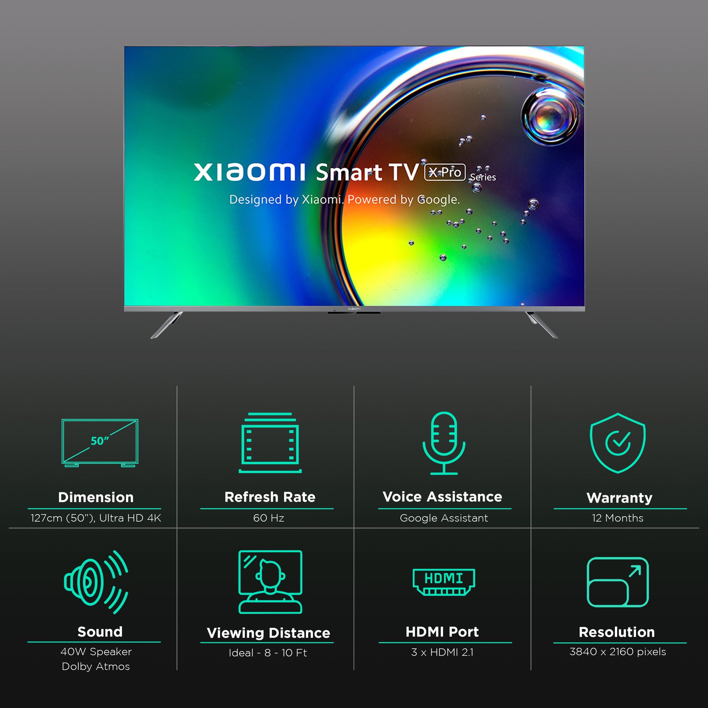 Xiaomi X Pro Series 127 cm (50 inch) 4K Ultra HD LED Google TV with Bezel Less Display (2023 model)_3