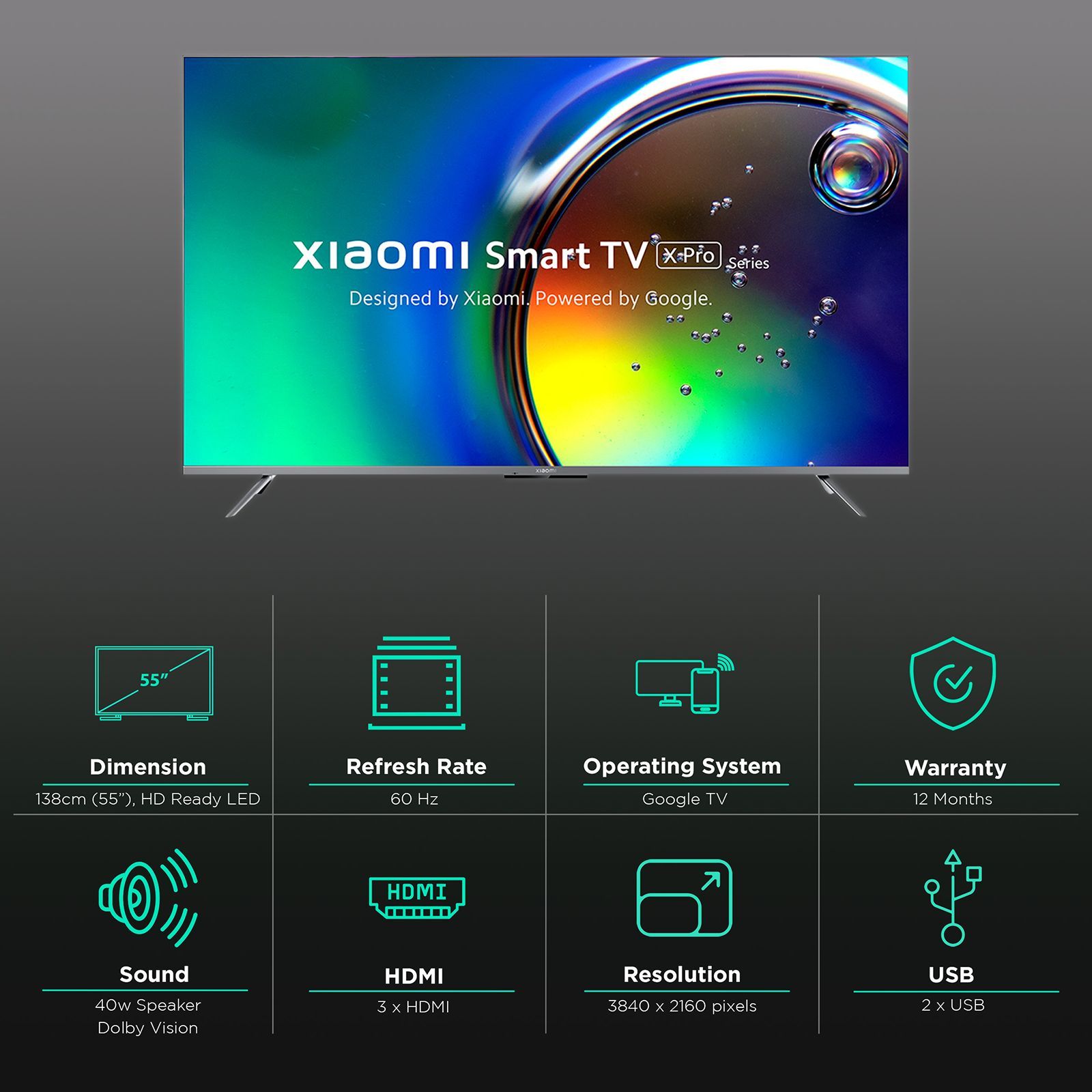 Xiaomi X Pro Series 139 cm (55 inch) 4K Ultra HD LED Google TV with Dolby Vision & Dolby Atmos_3