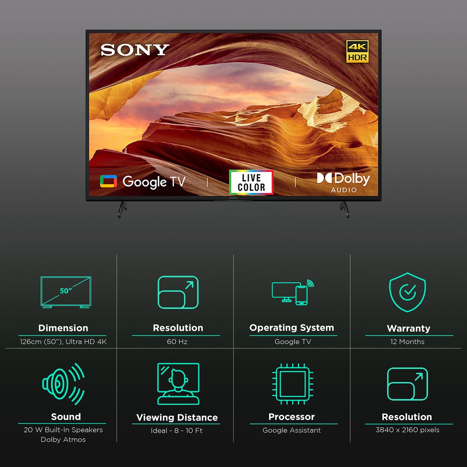 SONY 126 cm (50 inch) 4K Ultra HD Google TV with Dolby Audio (2023 model) SONY 126 cm (50 inch) 4K Ultra HD Google TV with Dolby Audio (2023 model)_3