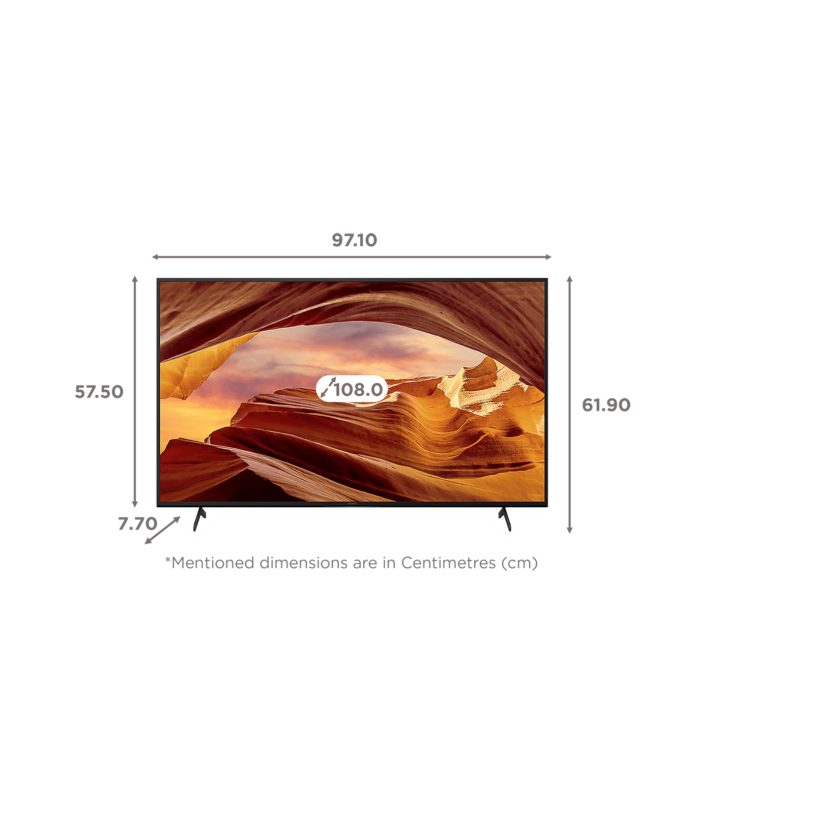 SONY X75L 108 cm (43 inch) 4K Ultra HD LED Google TV with Dolby Audio (2023 model)_2