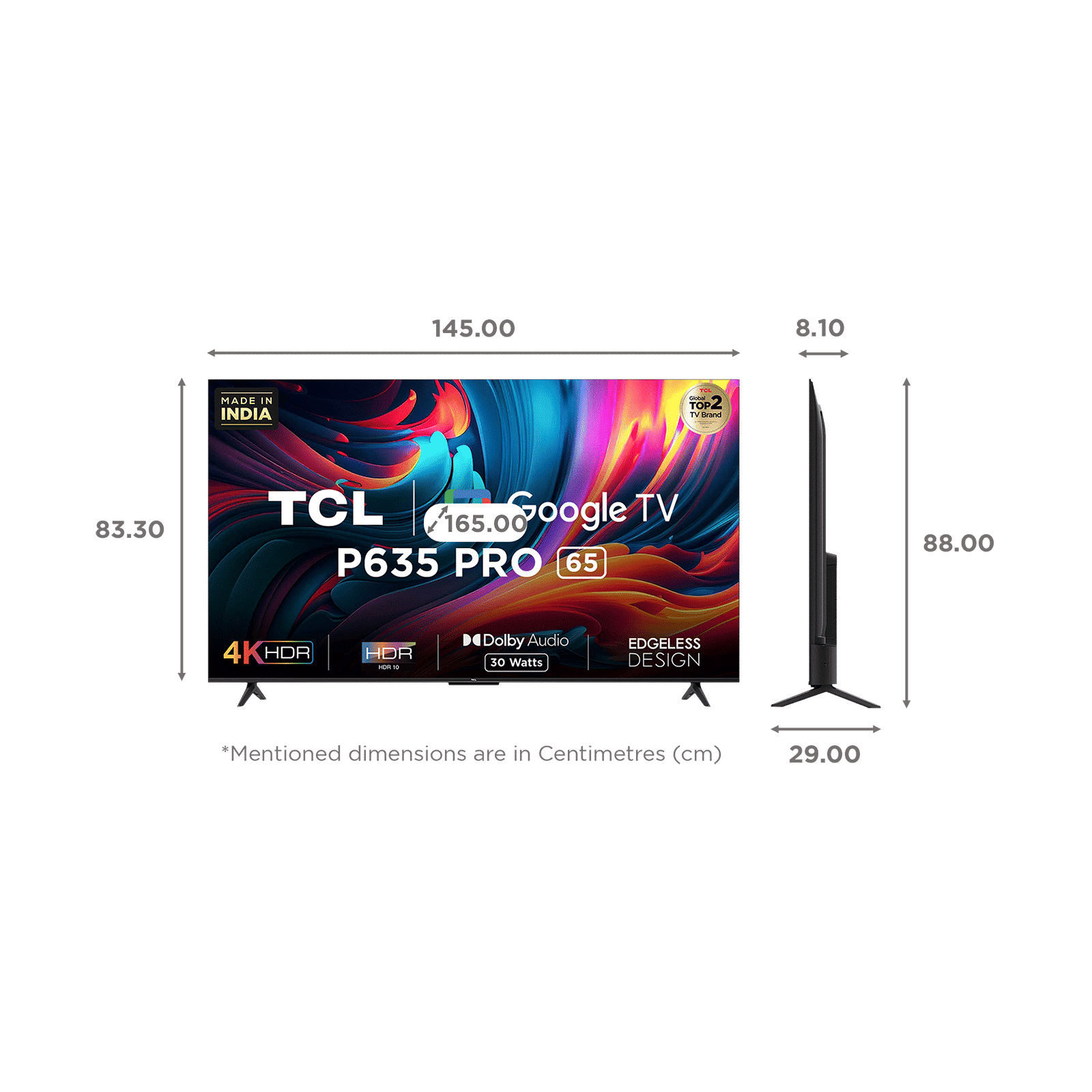 TCL 65P635 Pro 165 cm (65 inch) 4K Ultra HD LED Google TV with Google Assistant TCL 65P635 Pro 165 cm (65 inch) 4K Ultra HD LED Google TV with Google Assistant_2