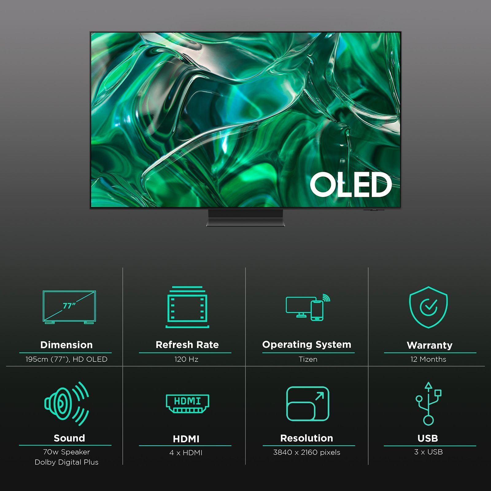SAMSUNG 9 Series 195 cm (76.77 inch) OLED 4K Ultra HD TV with Q-Symphony_3