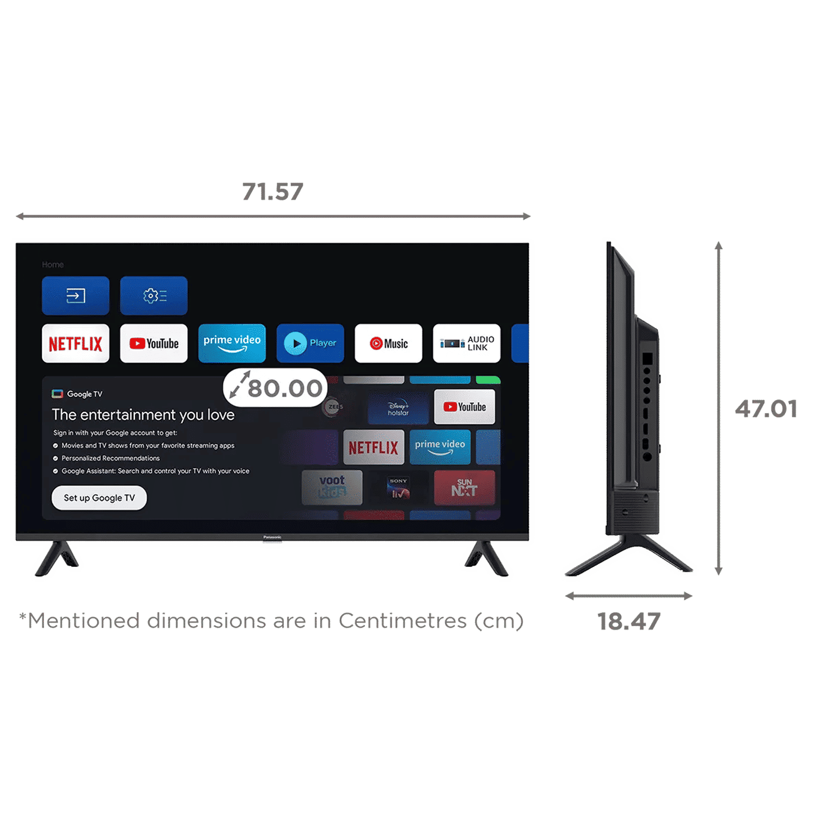 Panasonic MS Series 80 cm (32 inch) HD LED Smart Google TV with Dolby Digital Audio_2
