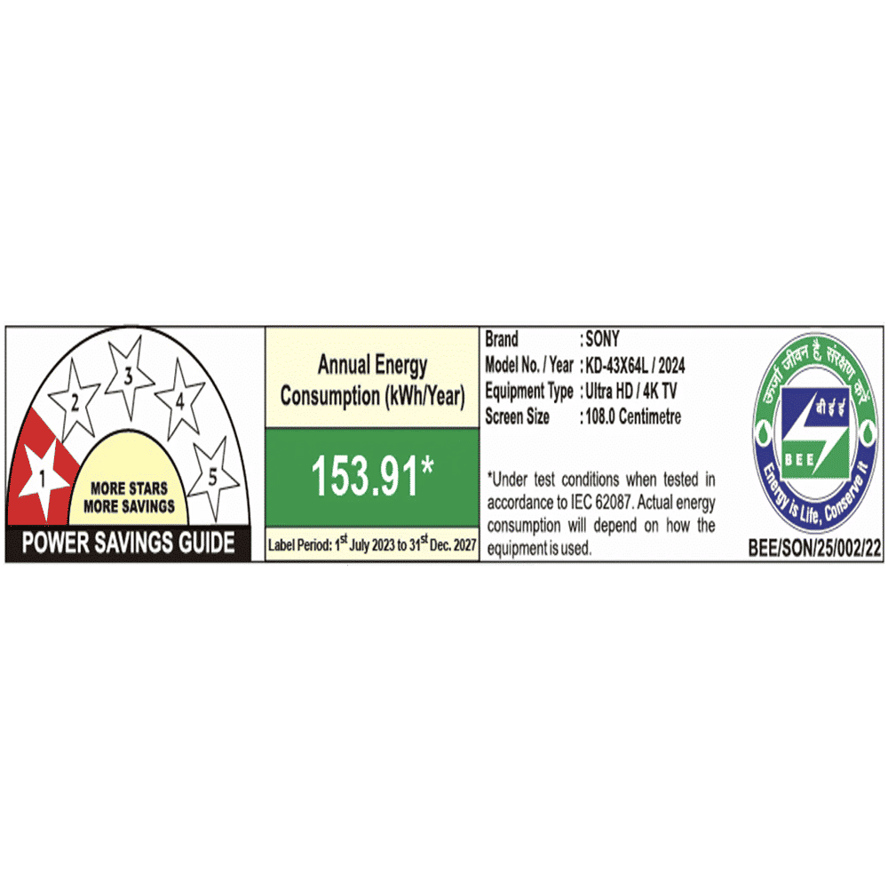 SONY X64L 109 cm (43 inch) 4K Ultra HD LED Google TV with High Dynamic Range (2023 Model) SONY X64L 109 cm (43 inch) 4K Ultra HD LED Google TV with High Dynamic Range (2023 Model)_4