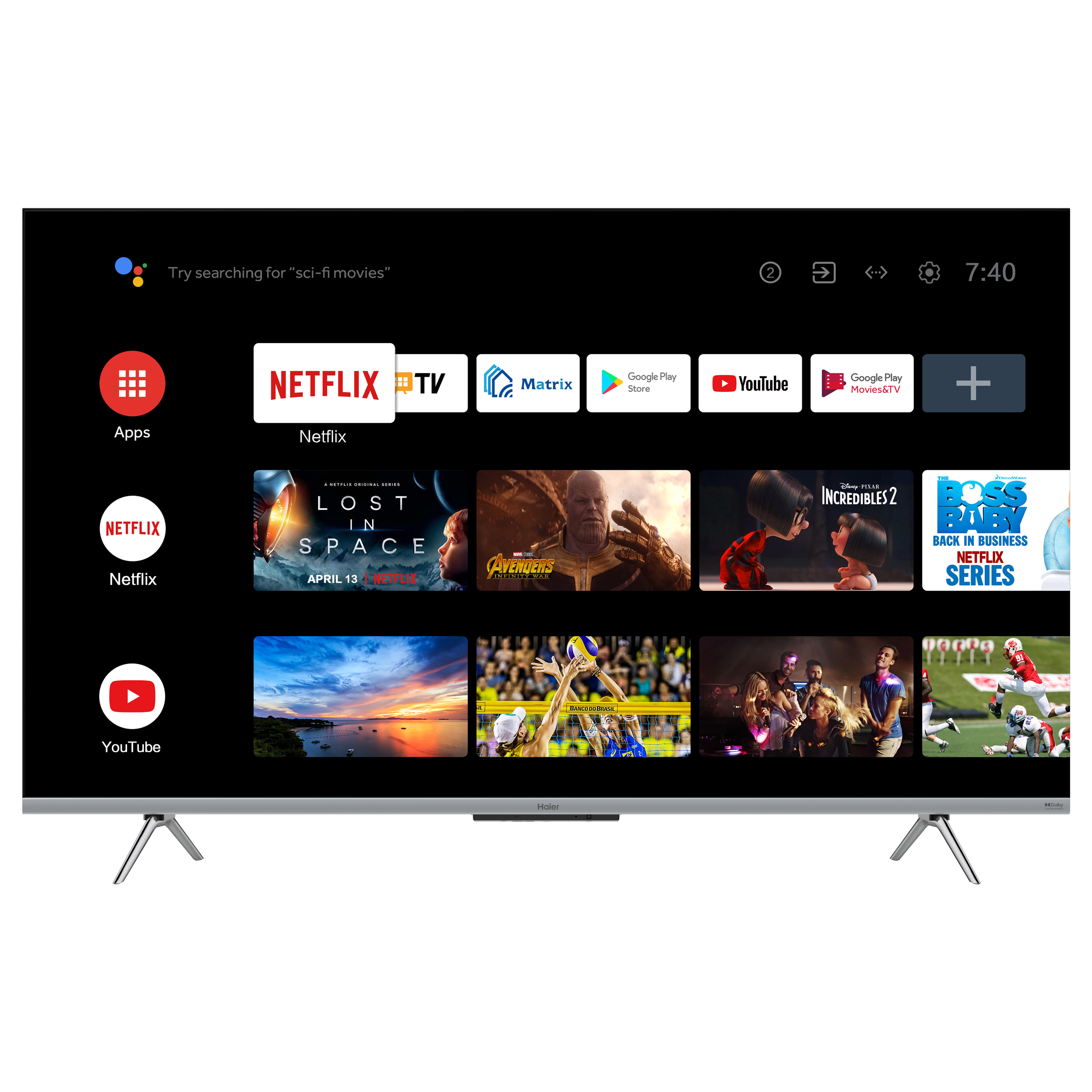 Haier GS Series 109 cm (43 inch) 4K Ultra HD LED Google TV with Dolby Atmos Haier GS Series 109 cm (43 inch) 4K Ultra HD LED Google TV with Dolby Atmos_1