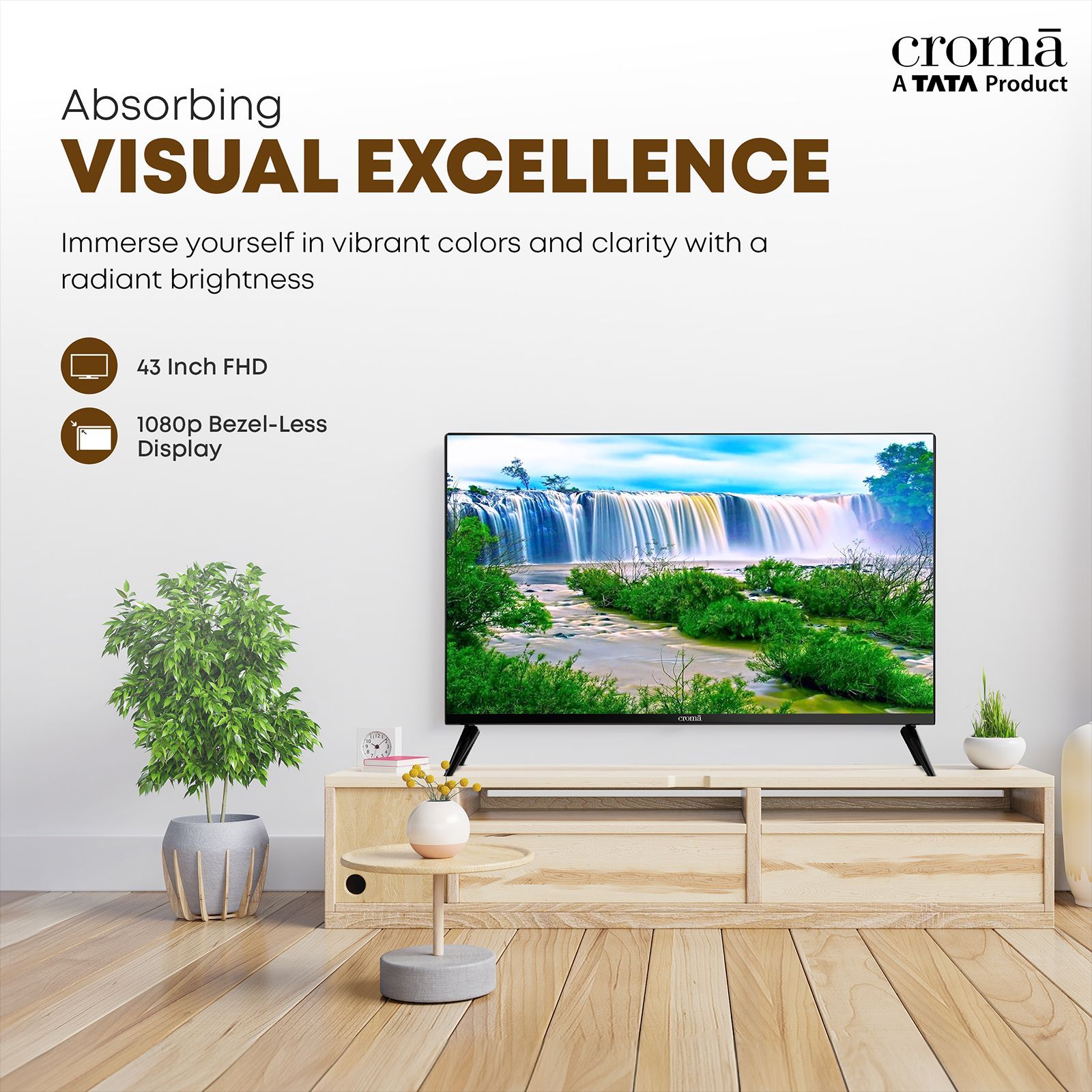 Croma 109 cm (43 inch) Full HD LED Smart Google TV with Bezel Less Display_11