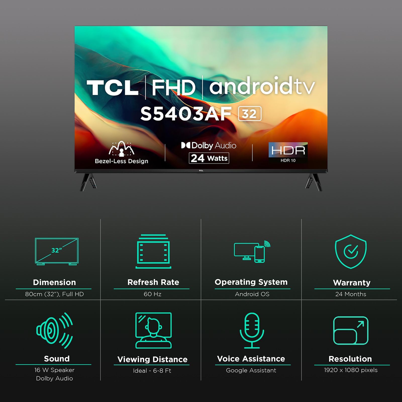 TCL S5403AF 80 cm (32 inch) Full HD LED Smart Android TV with Dolby Audio TCL S5403AF 80 cm (32 inch) Full HD LED Smart Android TV with Dolby Audio_3