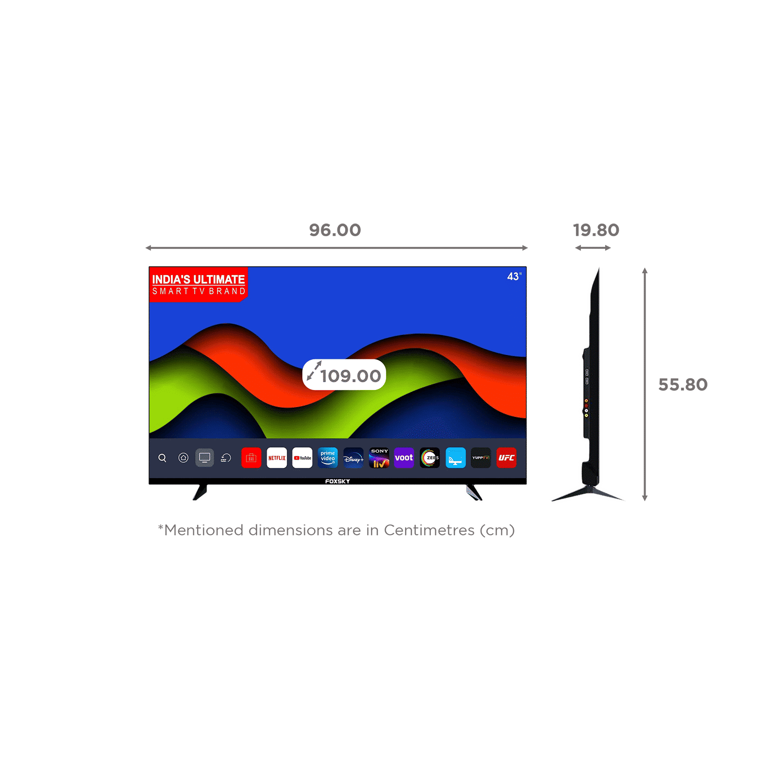 FOXSKY 109 cm (43 inch) Full HD LED Smart Android TV with Ultra Vivid High Contrast Panel_2