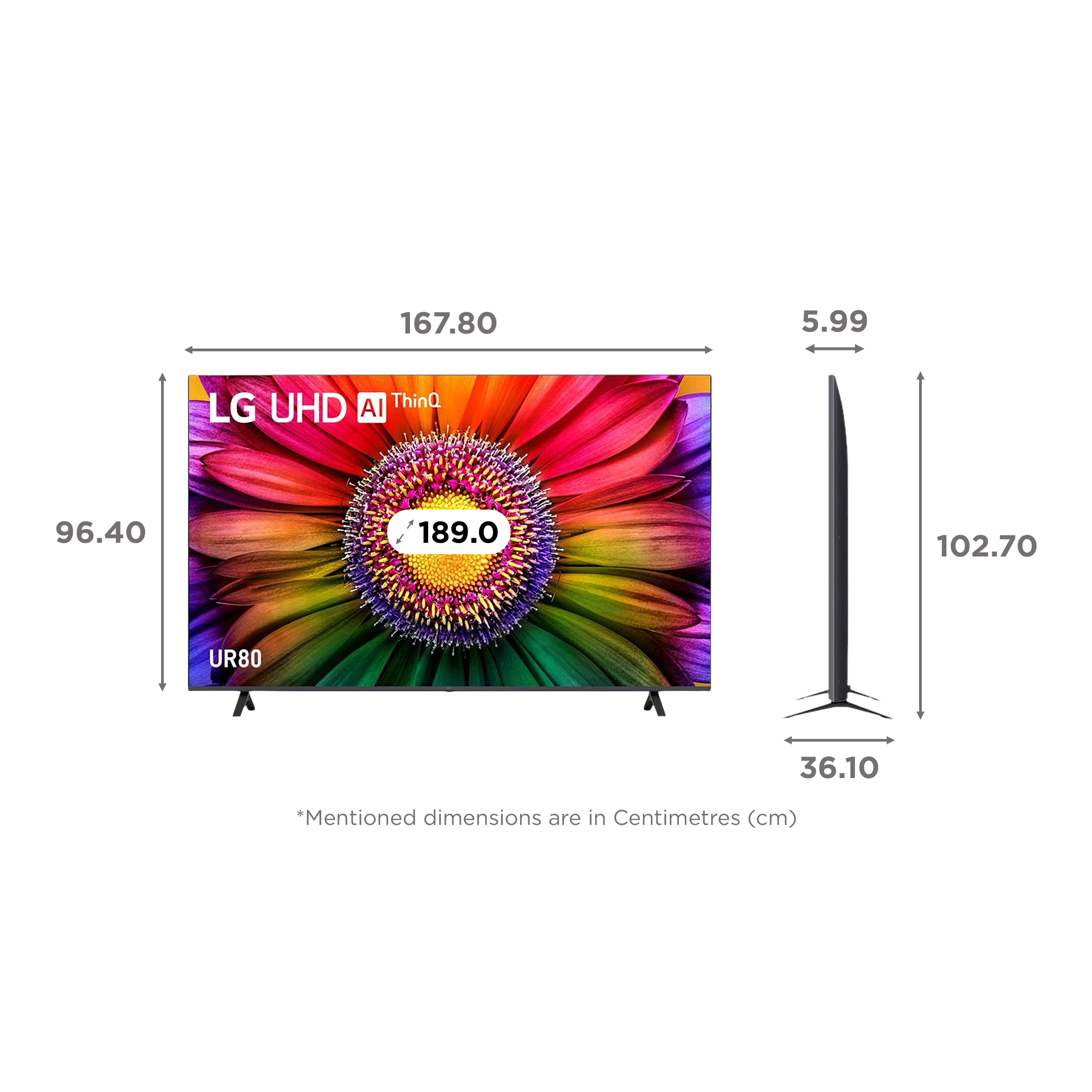 LG UR80 189 cm (75 inch) 4K Ultra HD LED WebOS TV with AI Processor 4K Gen6 (2023 model) LG UR80 189 cm (75 inch) 4K Ultra HD LED WebOS TV with AI Processor 4K Gen6 (2023 model)_2