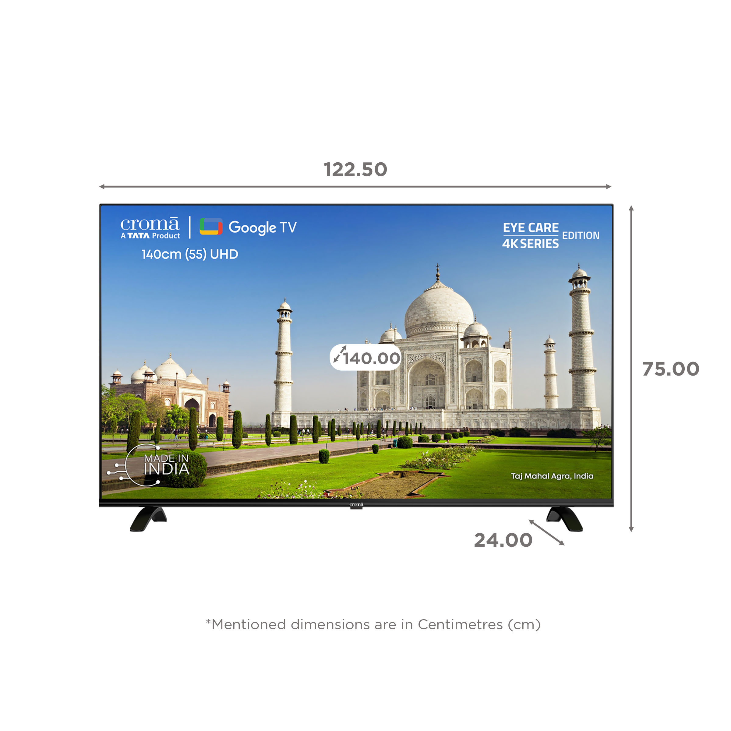 Croma 140 cm (55 inch) 4K Ultra HD LED Google TV with Bezel Less Display_2
