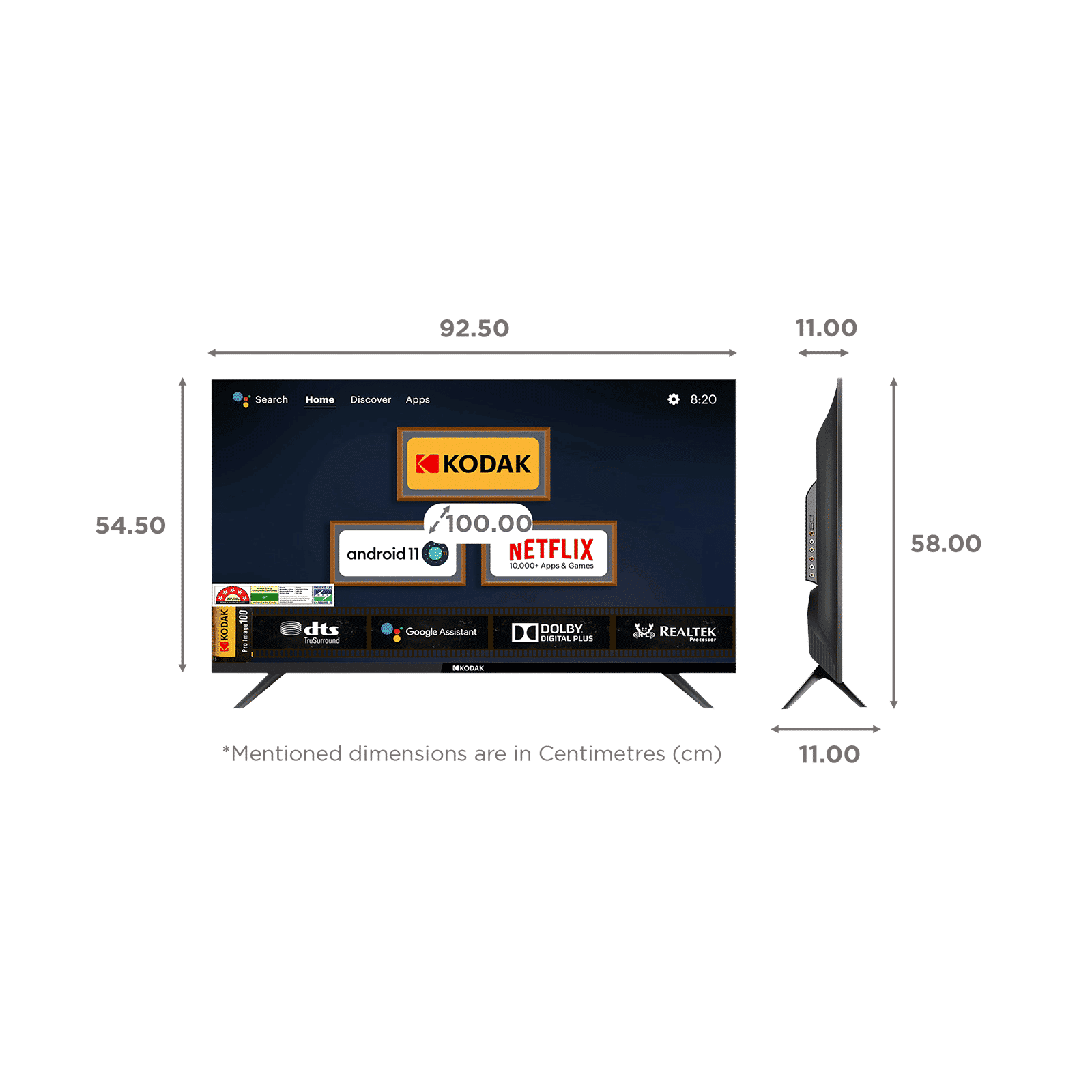 KODAK 9XPRO 100 cm (40 inch) Full HD LED Smart Android TV with Dolby Digital Plus (2024 model)_2