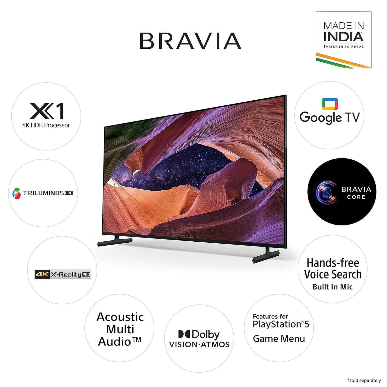 SONY X82L 163.9 cm (65 inch) 4K Ultra HD LED Google TV with Live Colour Technology (2023 model)_14