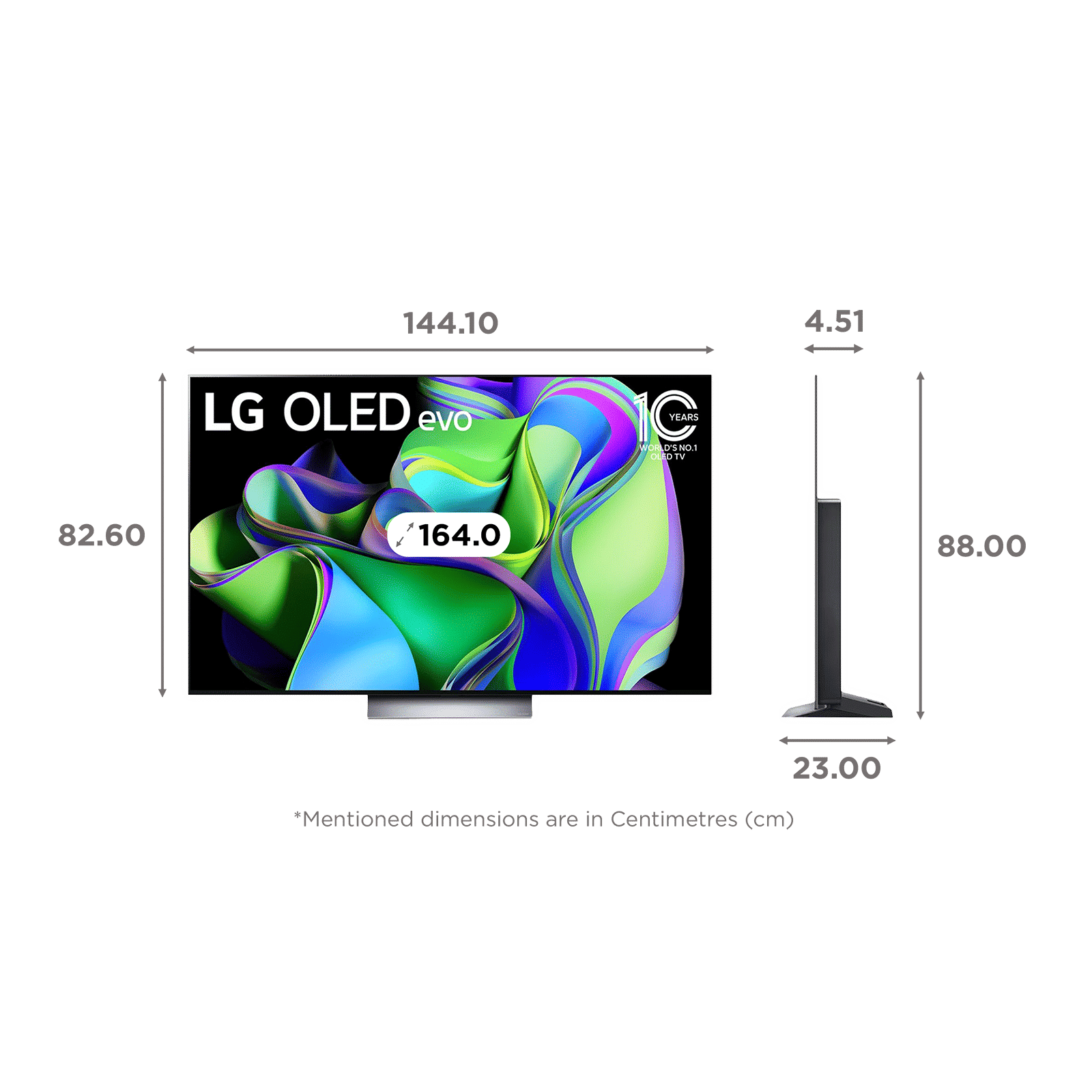 LG evo C3X 164 cm (65 inch) OLED 4K Ultra HD WebOS TV with AI Processor Gen6 (2023 model)_2
