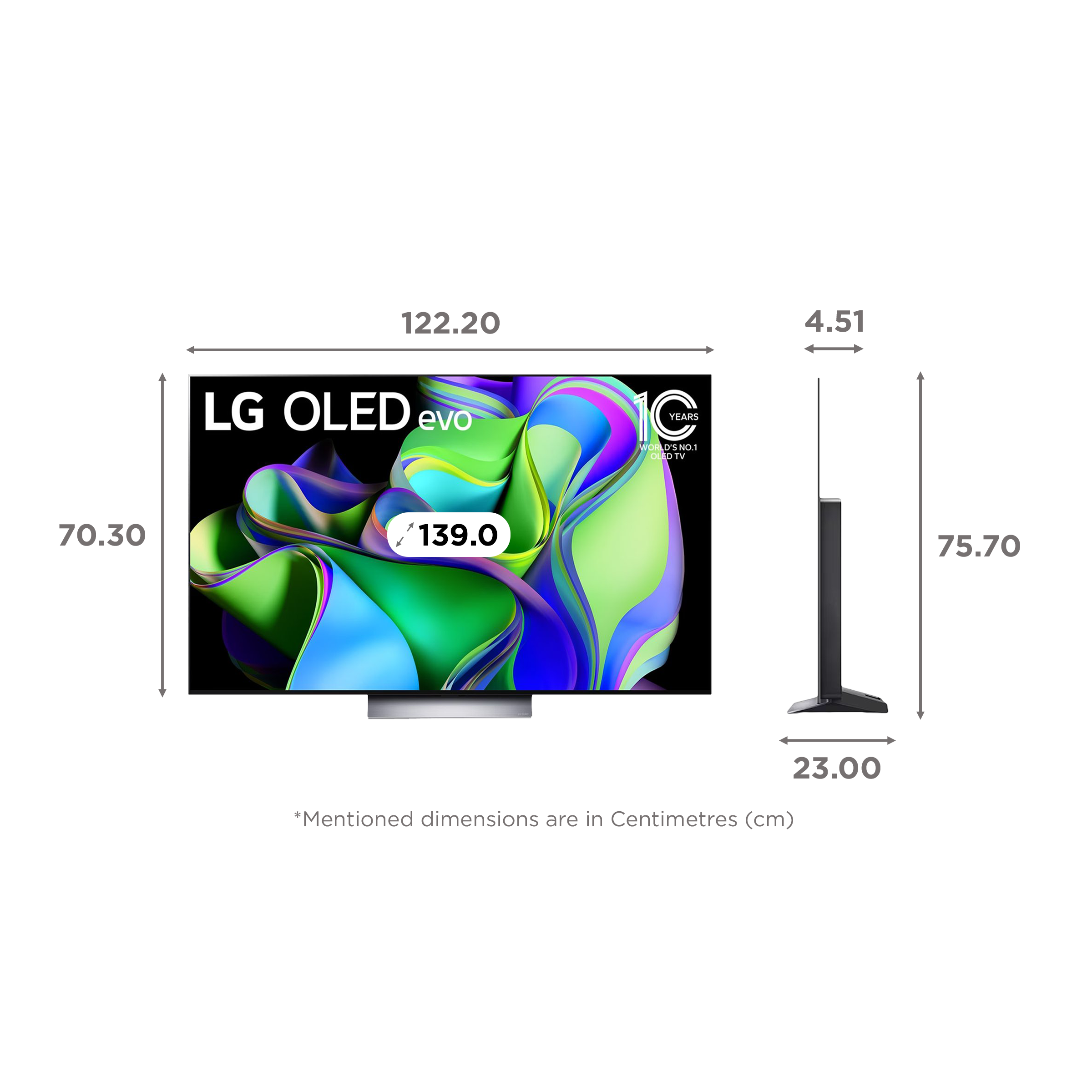 LG evo C3X 139 cm (55 inch) OLED 4K Ultra HD WebOS TV with AI Processor Gen6 (2023 model)_2