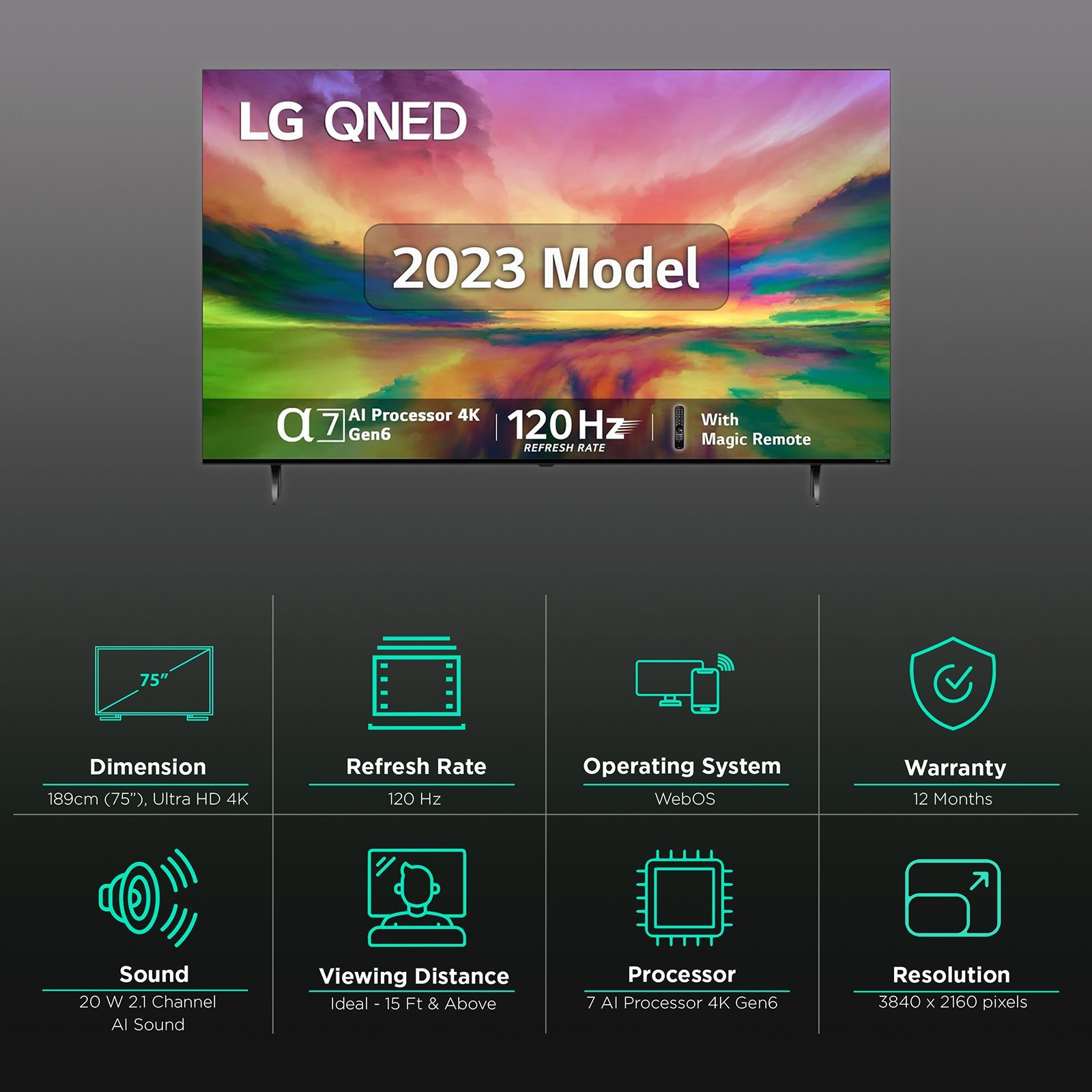 LG QNED80 190 cm (75 inch) QNED 4K Ultra HD WebOS TV with AI Picture Pro & AI 4K Upscaling_3