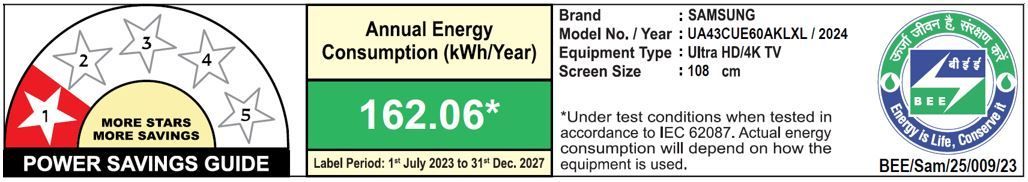 SAMSUNG CUE60 108 cm (43 inch) 4K Ultra HD LED Tizen TV with Crystal Processor 4K (2023 model) SAMSUNG CUE60 108 cm (43 inch) 4K Ultra HD LED Tizen TV with Crystal Processor 4K (2023 model)_4