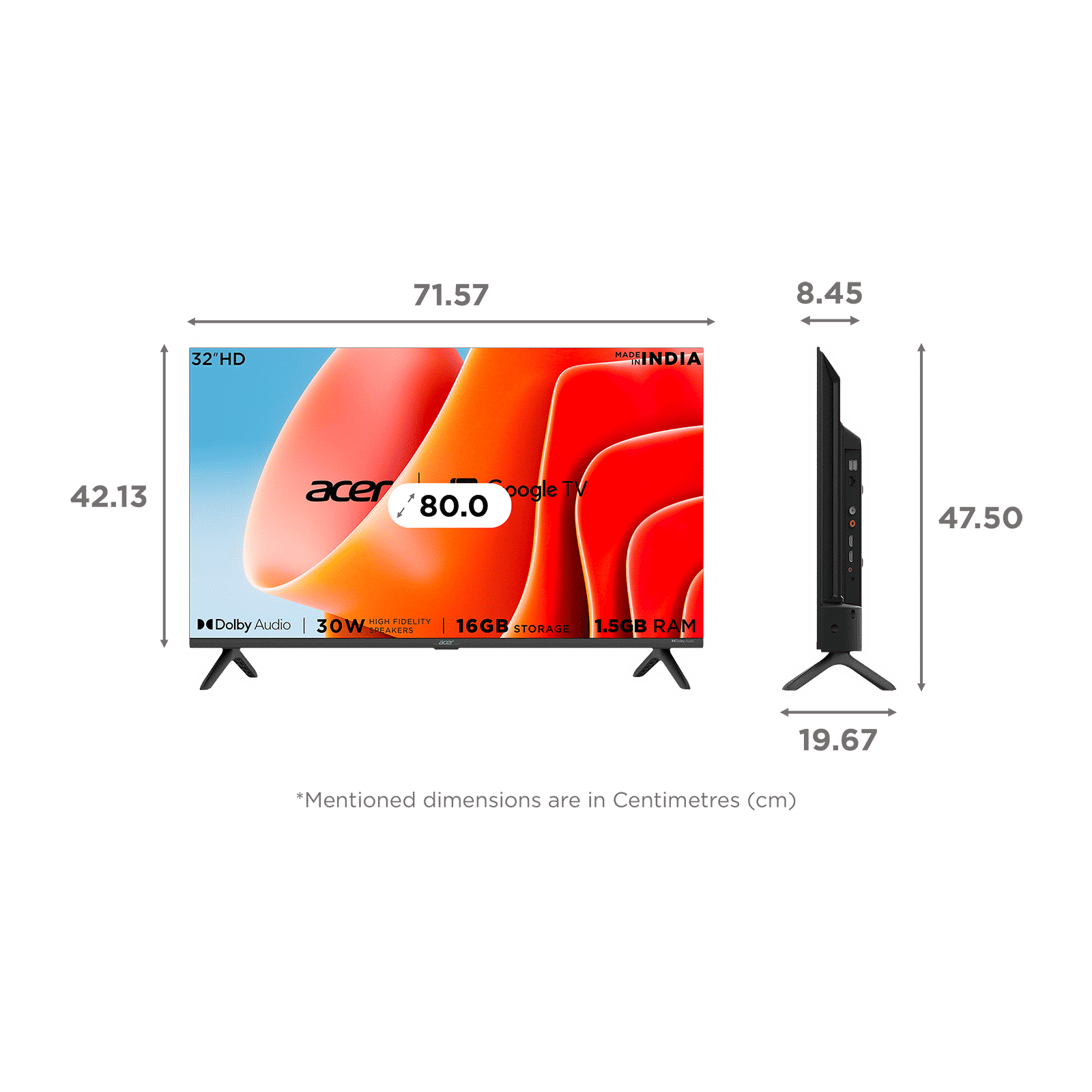 acer I Series 80 cm (32 inch) HD Ready LED Smart Google TV with Dolby Audio (2023 model) acer I Series 80 cm (32 inch) HD Ready LED Smart Google TV with Dolby Audio (2023 model)_2