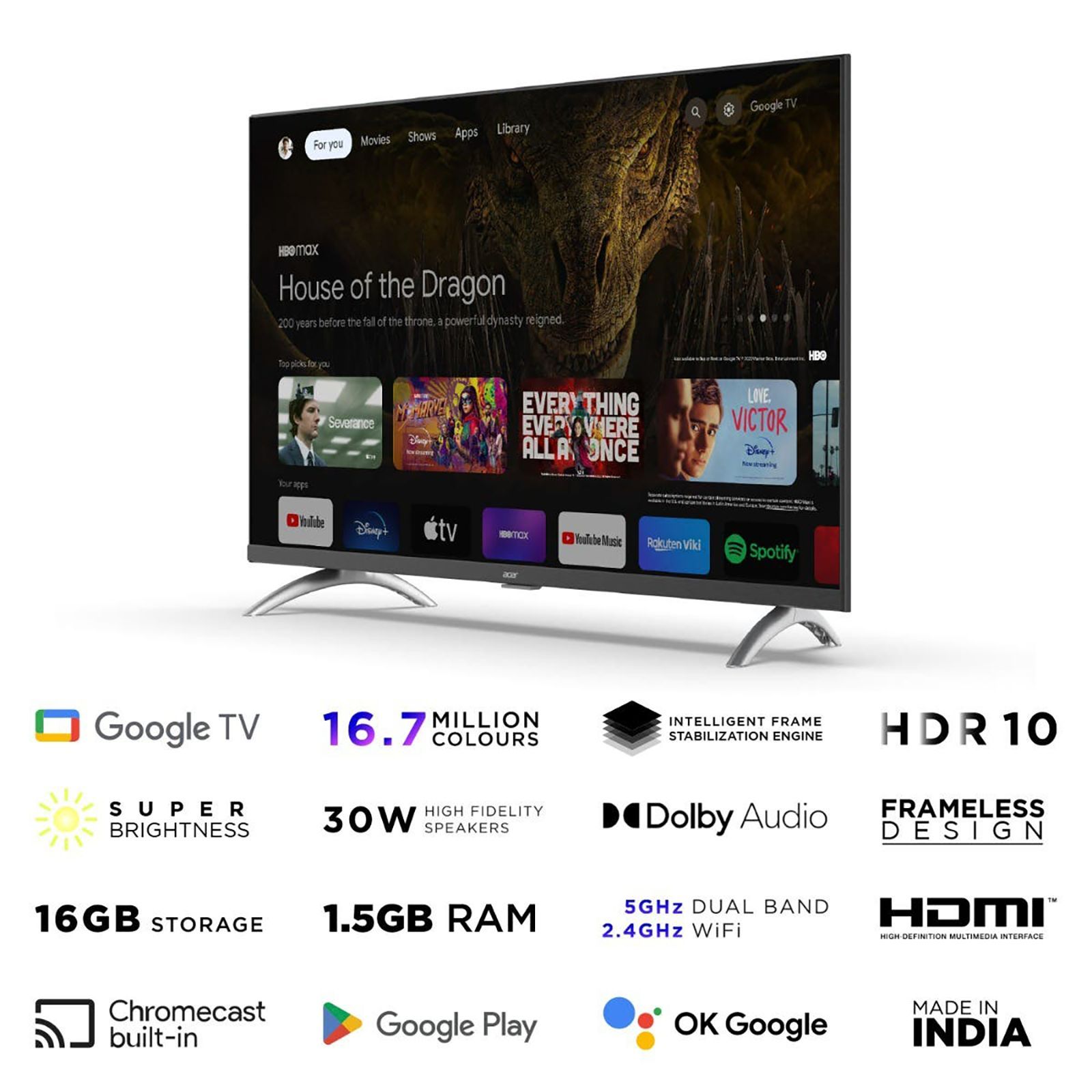 acer I Series 100 cm (40 inch) Full HD LED Smart Google TV with Dolby Audio (2023 model)_12