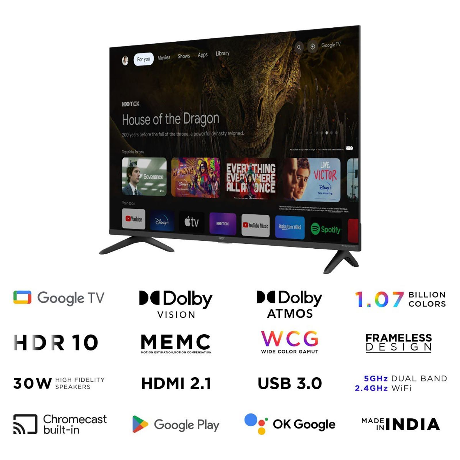 acer Advanced I Series 109 cm (43 inch) 4K Ultra HD LED Google TV with Dolby Vision & Dolby Audio (2023 model) acer Advanced I Series 109 cm (43 inch) 4K Ultra HD LED Google TV with Dolby Vision & Dolby Audio (2023 model)_12