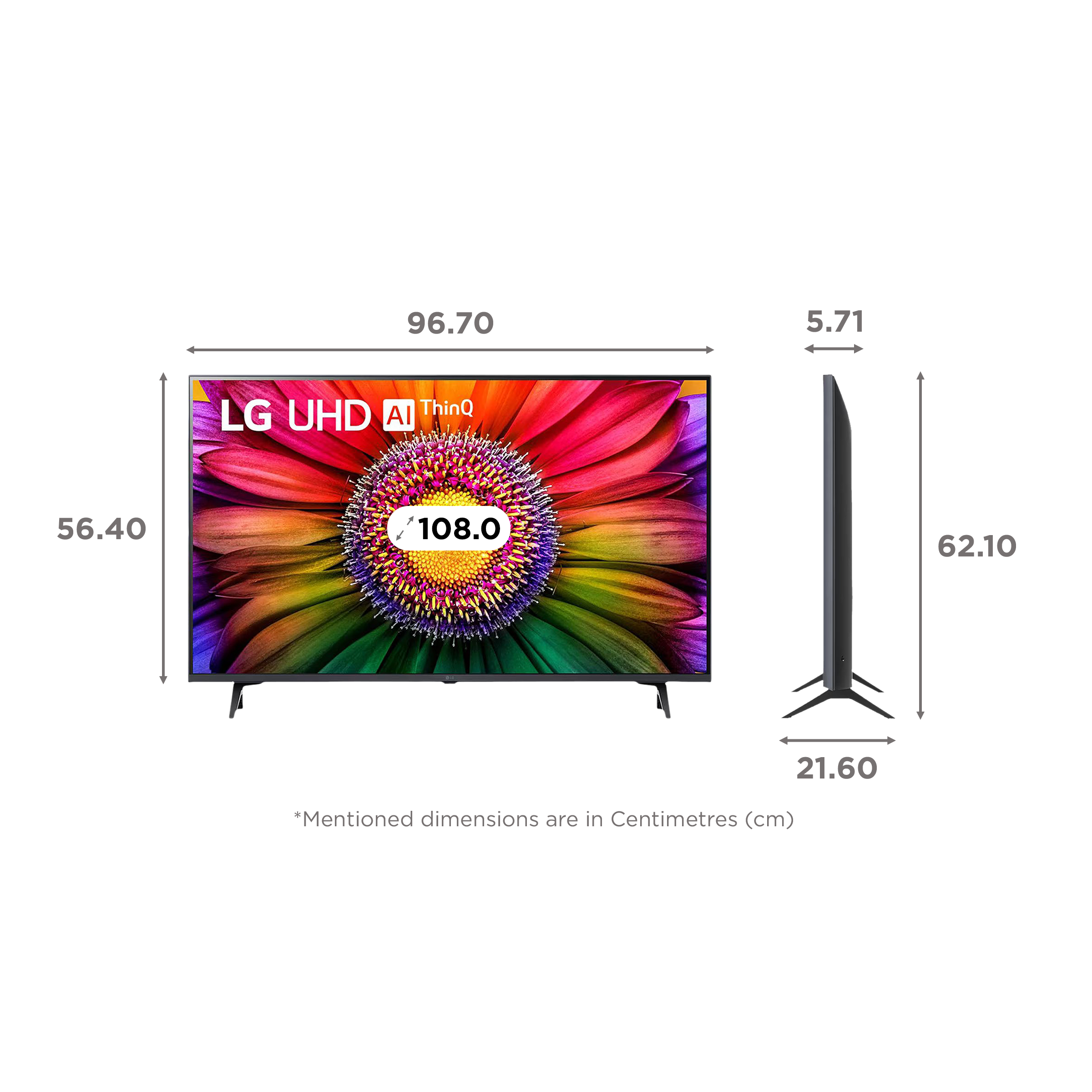 LG UR80 108 cm (43 inch) 4K Ultra HD LED WebOS TV with AI Processor 4K Gen6 (2023 model)_2