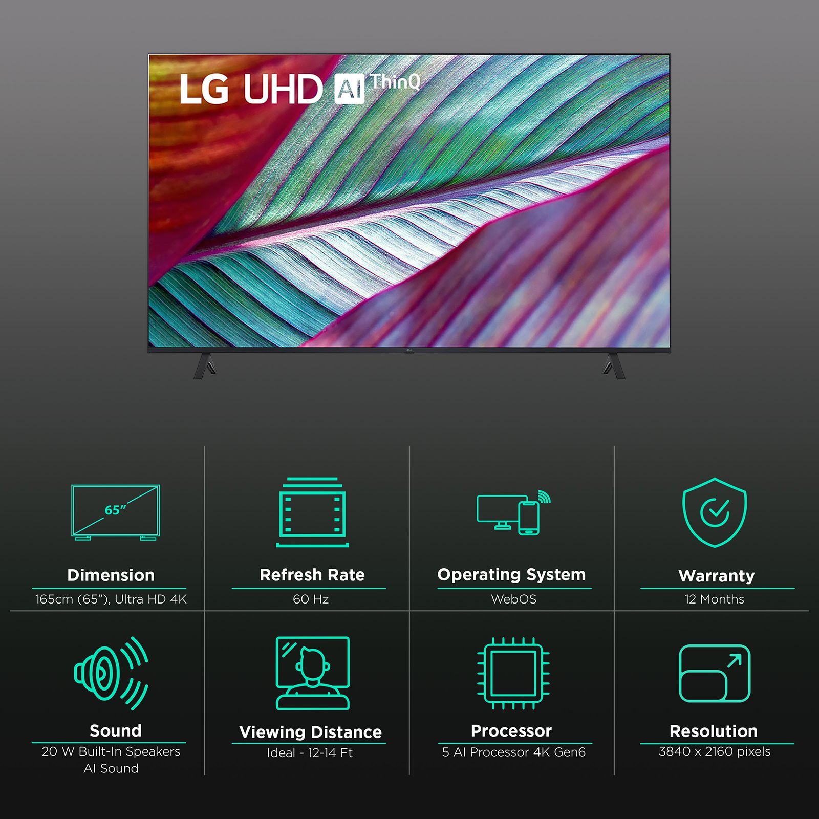 LG UR75 165 cm (65 inch) 4K Ultra HD LED WebOS TV with α5 Gen5 AI Processor 4K LG UR75 165 cm (65 inch) 4K Ultra HD LED WebOS TV with α5 Gen5 AI Processor 4K_3