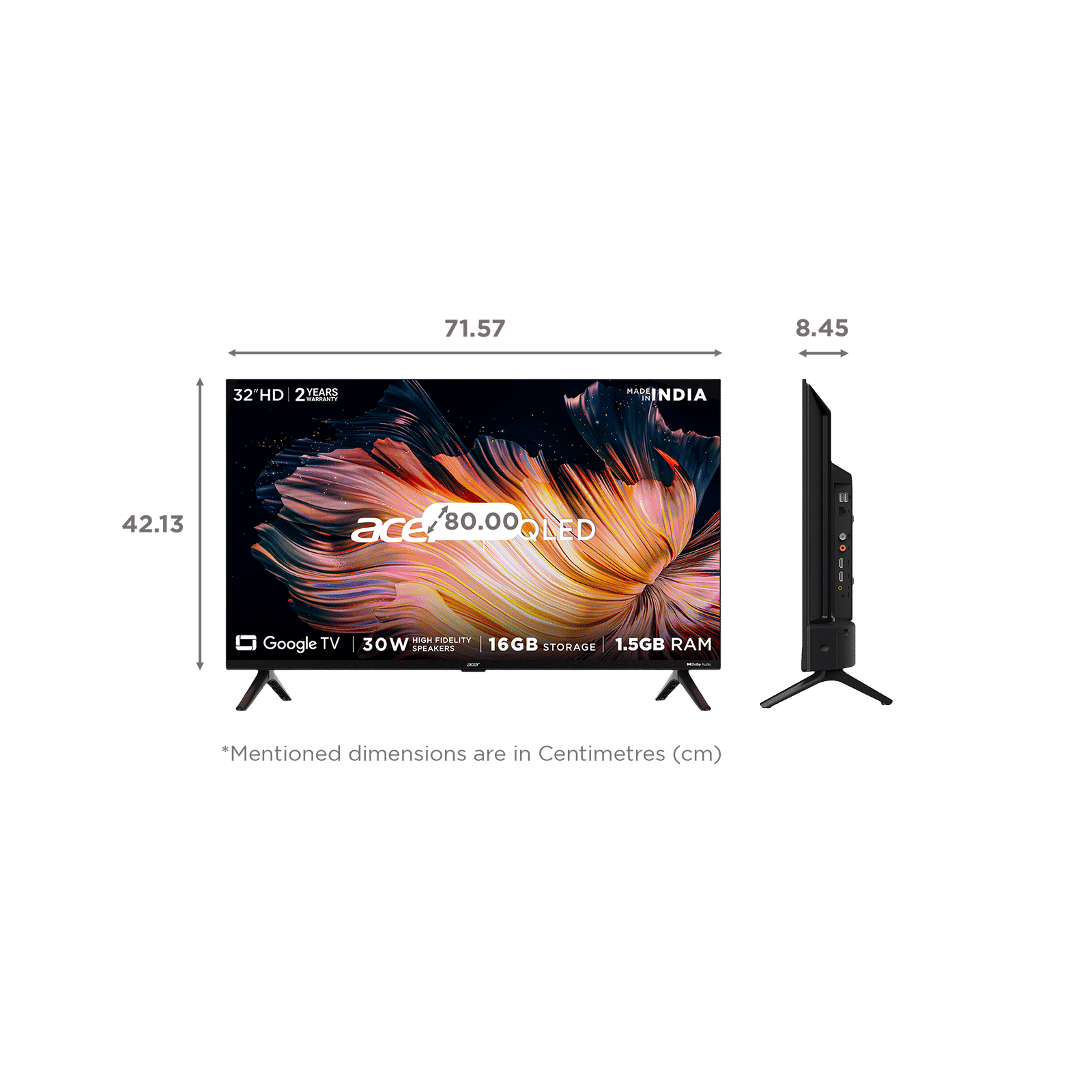 acer V Series 80 cm (32 inch) HD Ready Smart Google TV with 30W Dolby Audio (2023 model)_2