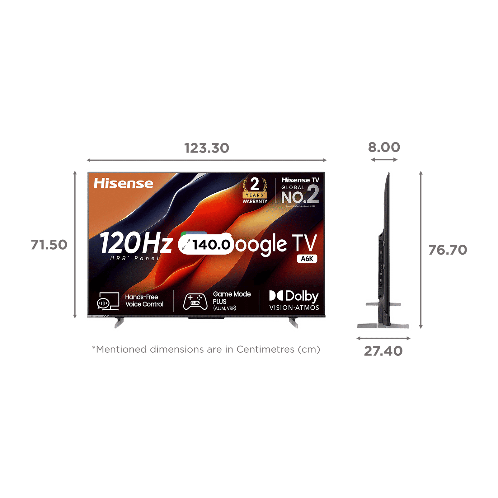 Hisense A6K 140 cm (55 inch) 4K Ultra HD LED Google TV with Dolby Atmos_2