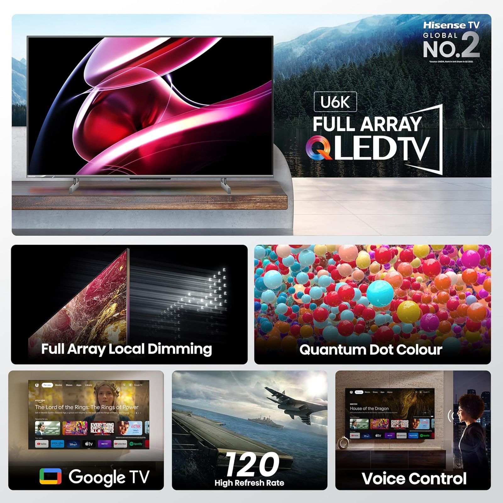Hisense U6K 164 cm (65 inch) QLED 4K Ultra HD Google TV with Dolby Vision and Dolby Atmos (2023 model) Hisense U6K 164 cm (65 inch) QLED 4K Ultra HD Google TV with Dolby Vision and Dolby Atmos (2023 model)_11