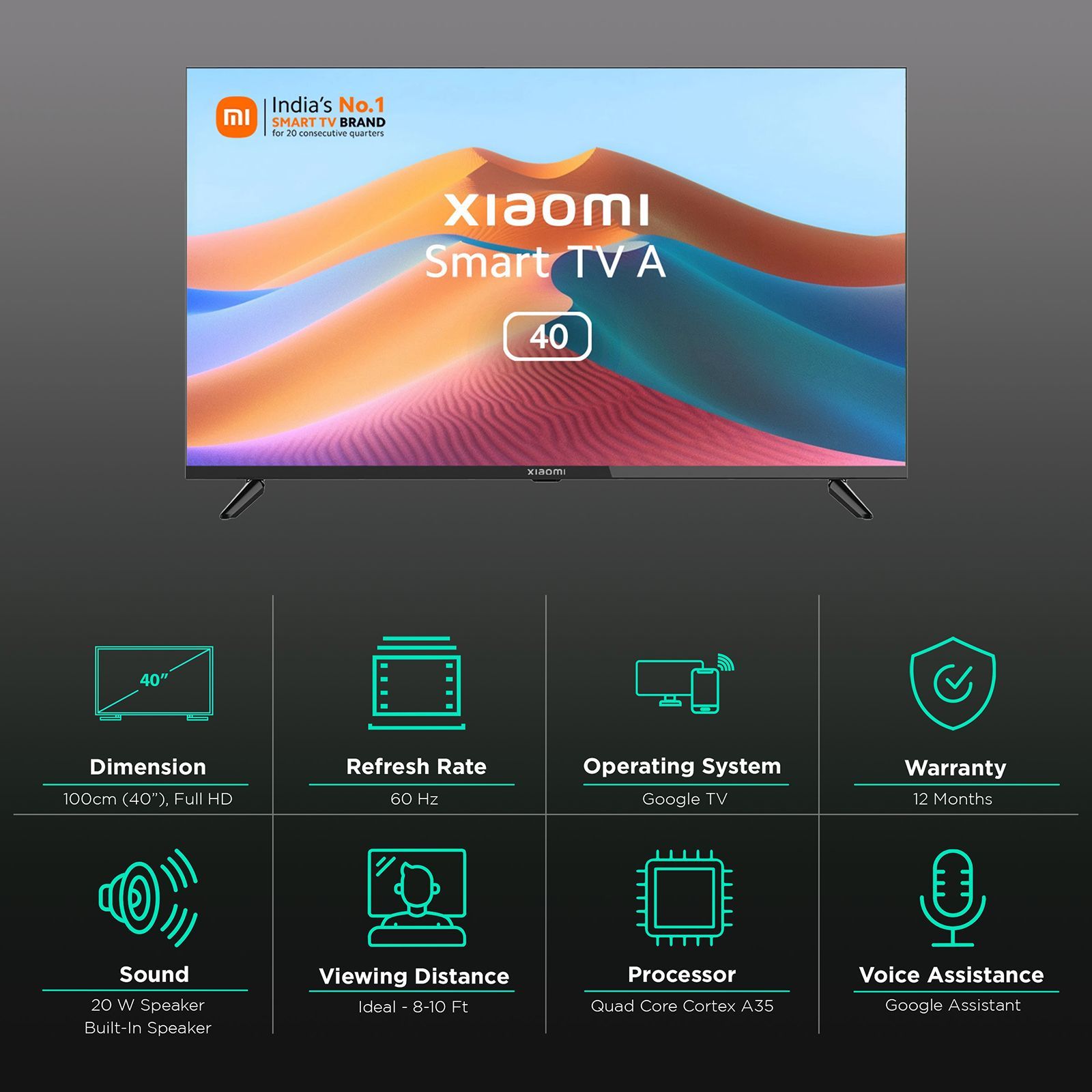 Xiaomi A Series 100 cm (40 inch) Full HD LED Smart Google TV with Dolby Audio (2023 model)_3