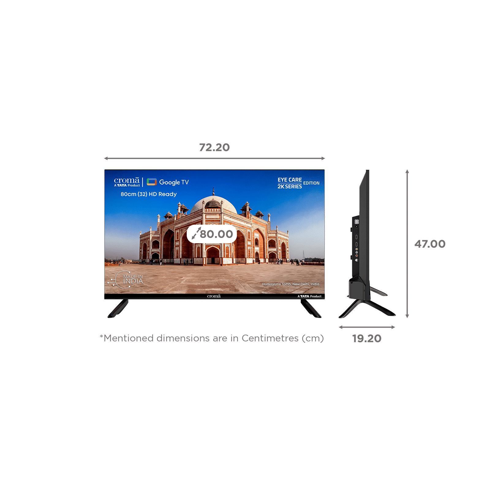 Croma 80 cm (32 inch) HD Ready LED Smart Google TV with A Plus Grade Panel_2