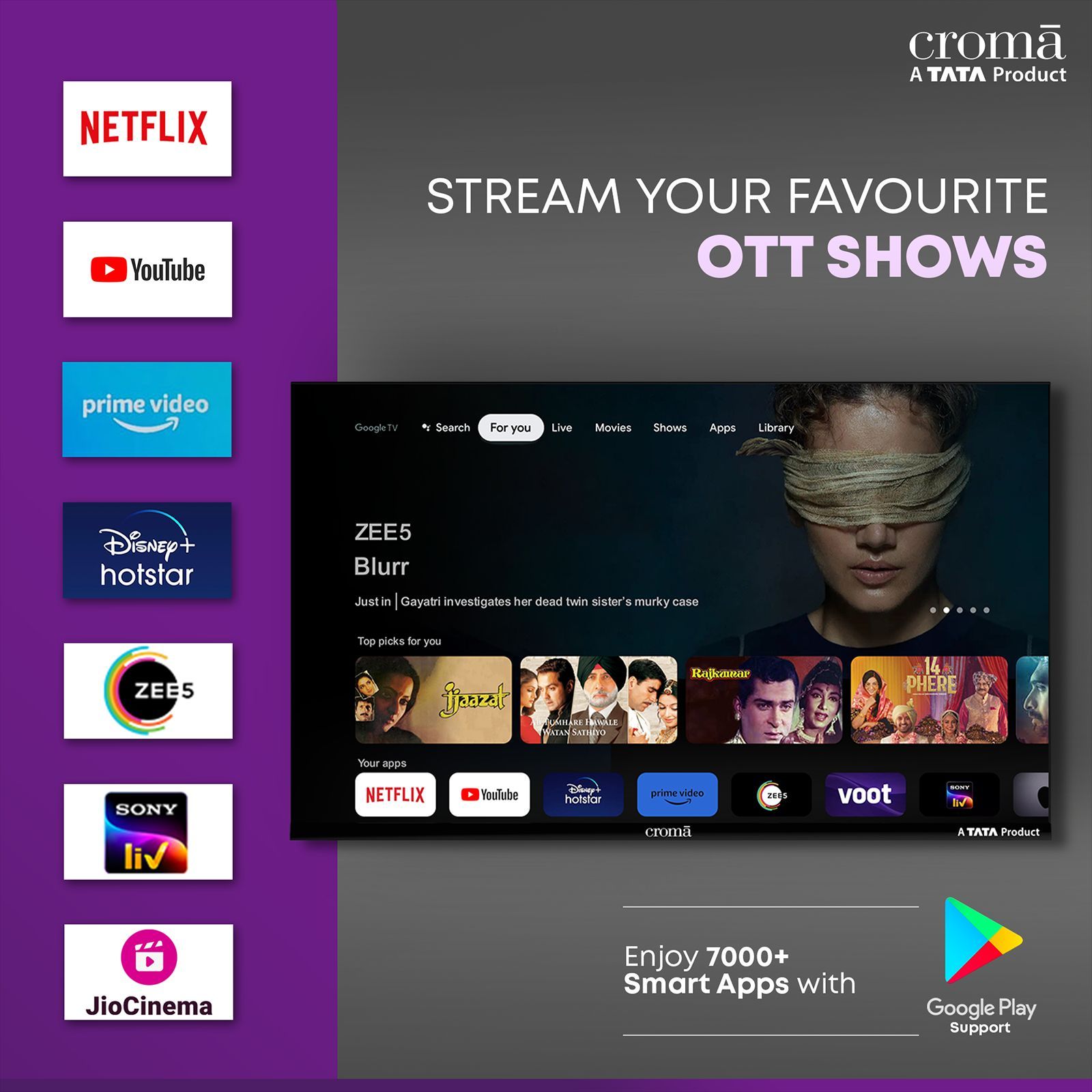 Croma 80 cm (32 inch) HD Ready LED Smart Google TV with A Plus Grade Panel_9