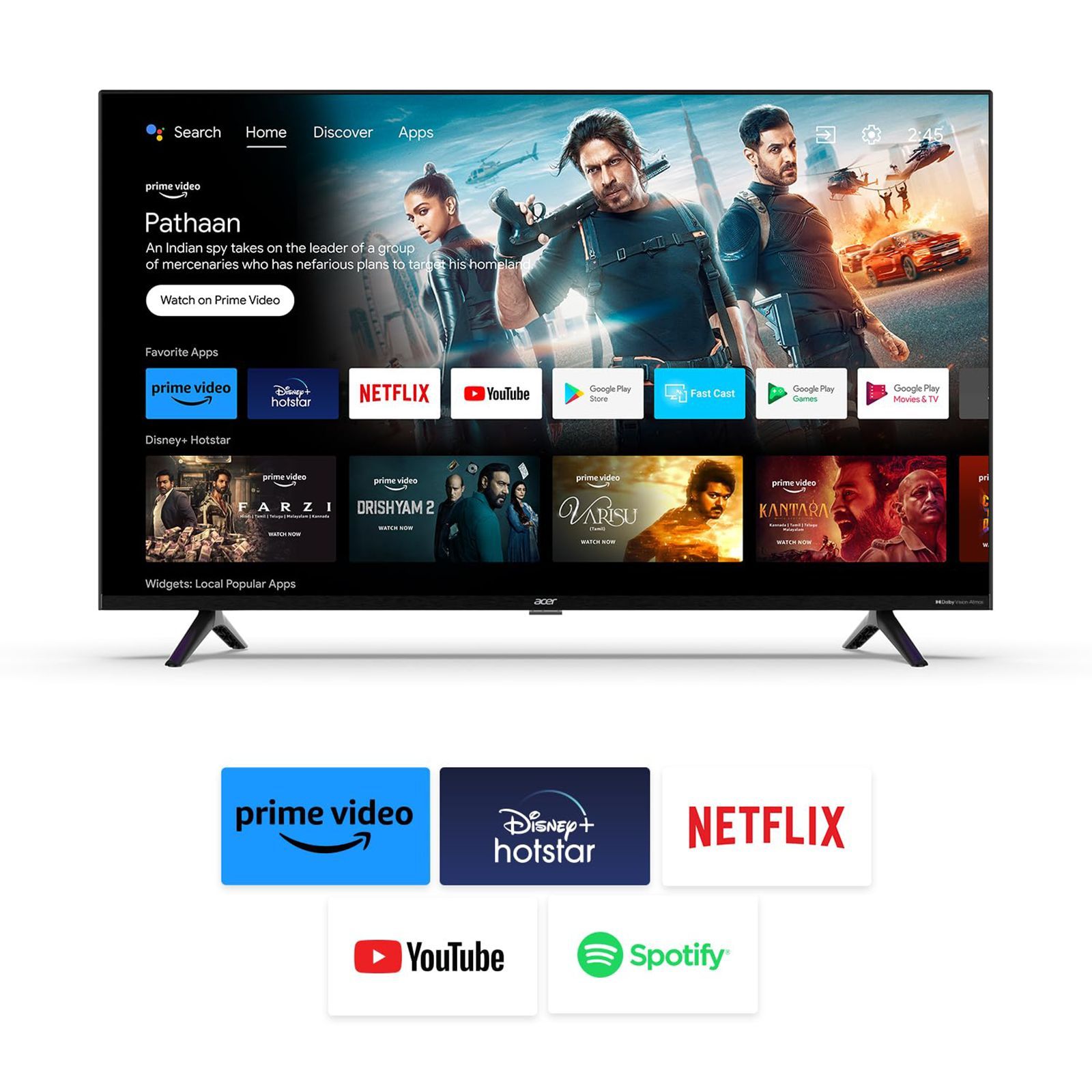 acer V Series 109 cm (43 inch) QLED 4K Ultra HD Google TV with Dolby Vision and Dolby Atmos (2023 model)_8