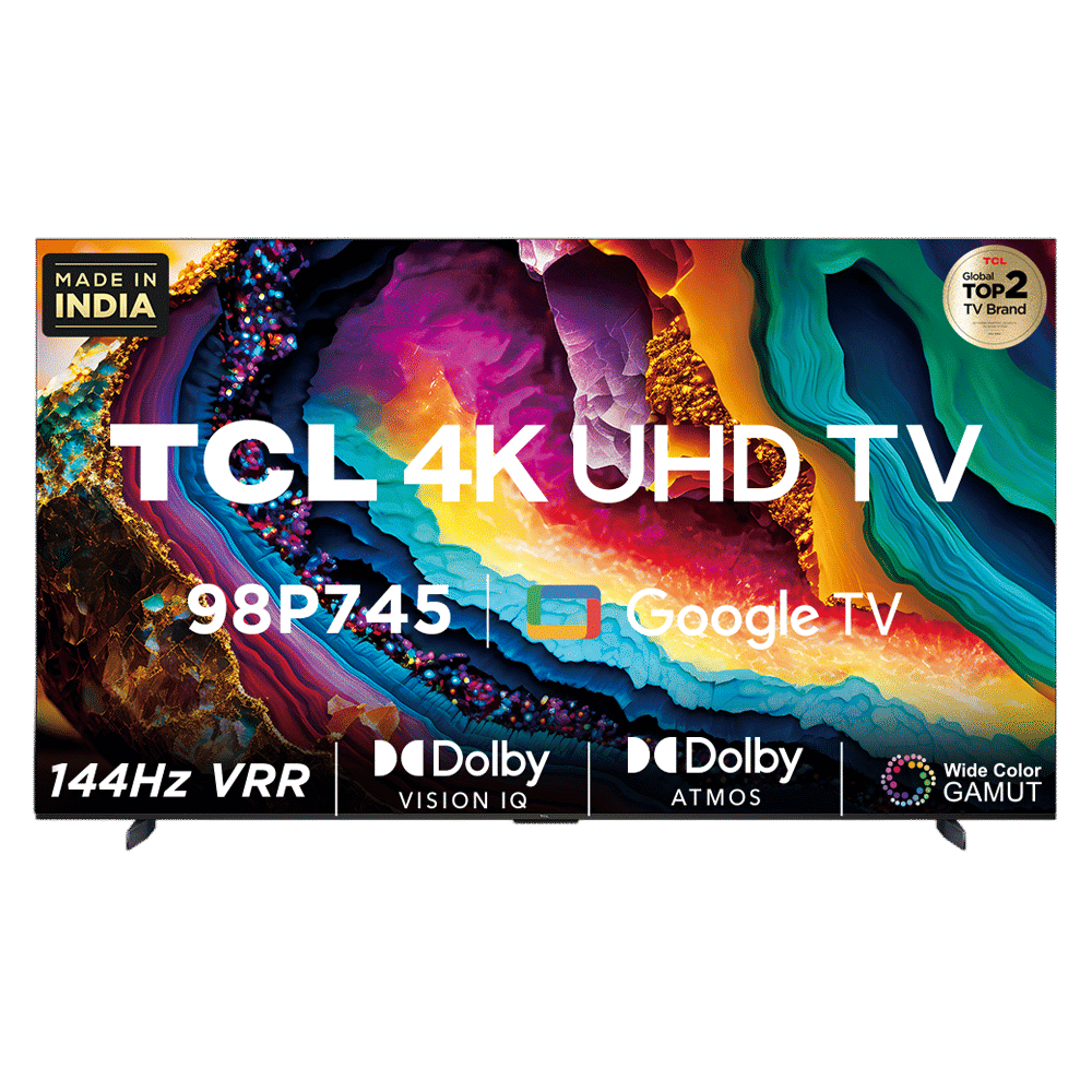 TCL P745 249 cm (98 inch) 4K Ultra HD LED Google TV with Dolby Vision and Dolby Atmos (2023 model)_1