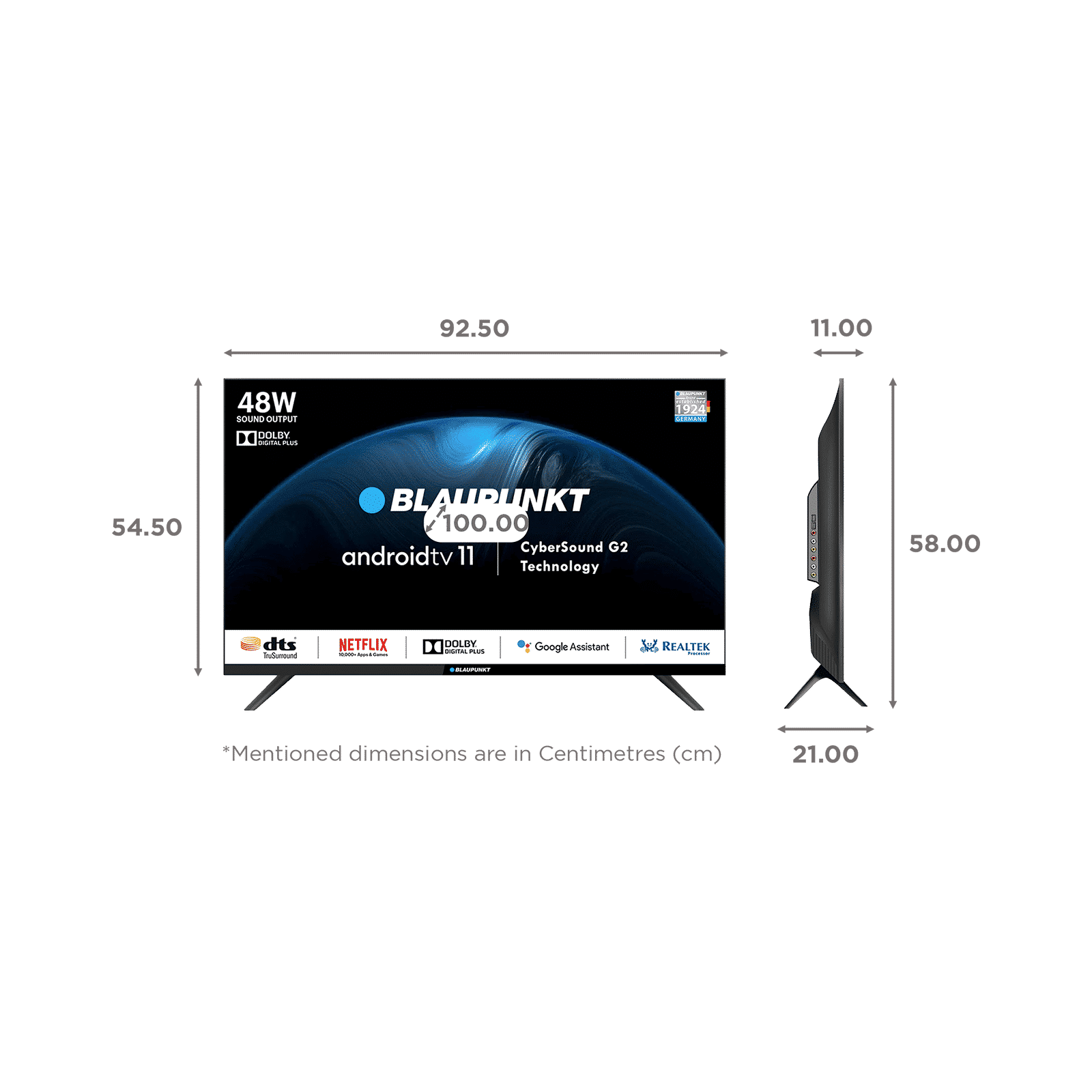 BLAUPUNKT CyberSound G2 Series 100 cm (40 inch) Full HD LED Smart Android TV with Dolby Digital Plus (2023 model) BLAUPUNKT CyberSound G2 Series 100 cm (40 inch) Full HD LED Smart Android TV with Dolby Digital Plus (2023 model)_2