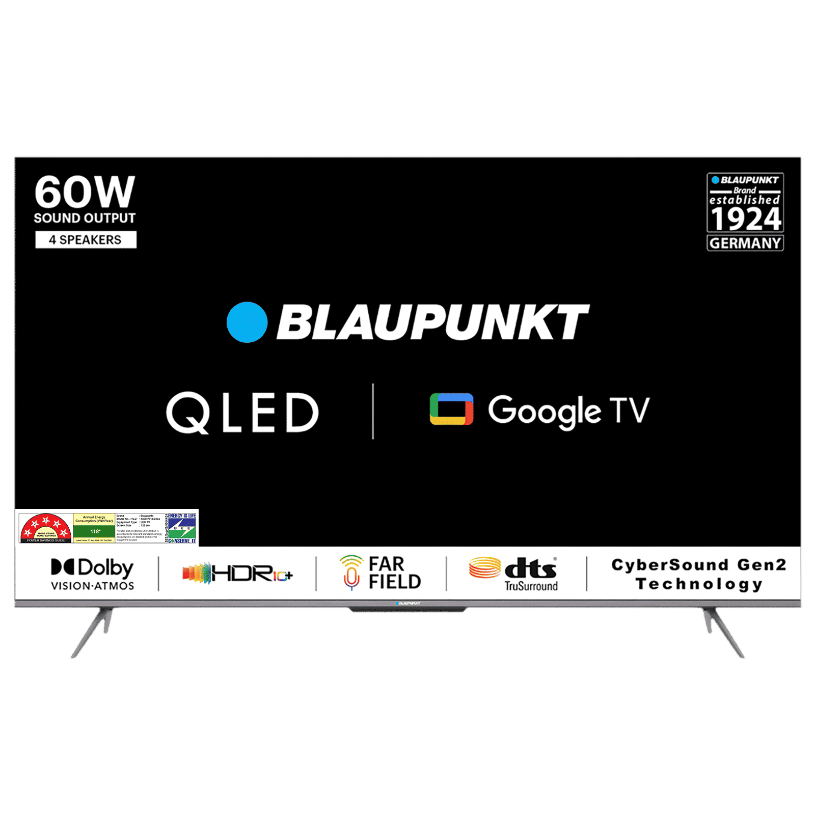 BLAUPUNKT 50QD7010 126 cm (50 inch) QLED 4K Ultra HD Google TV with Dolby Vision and Dolby Atmos (2022 model)_1