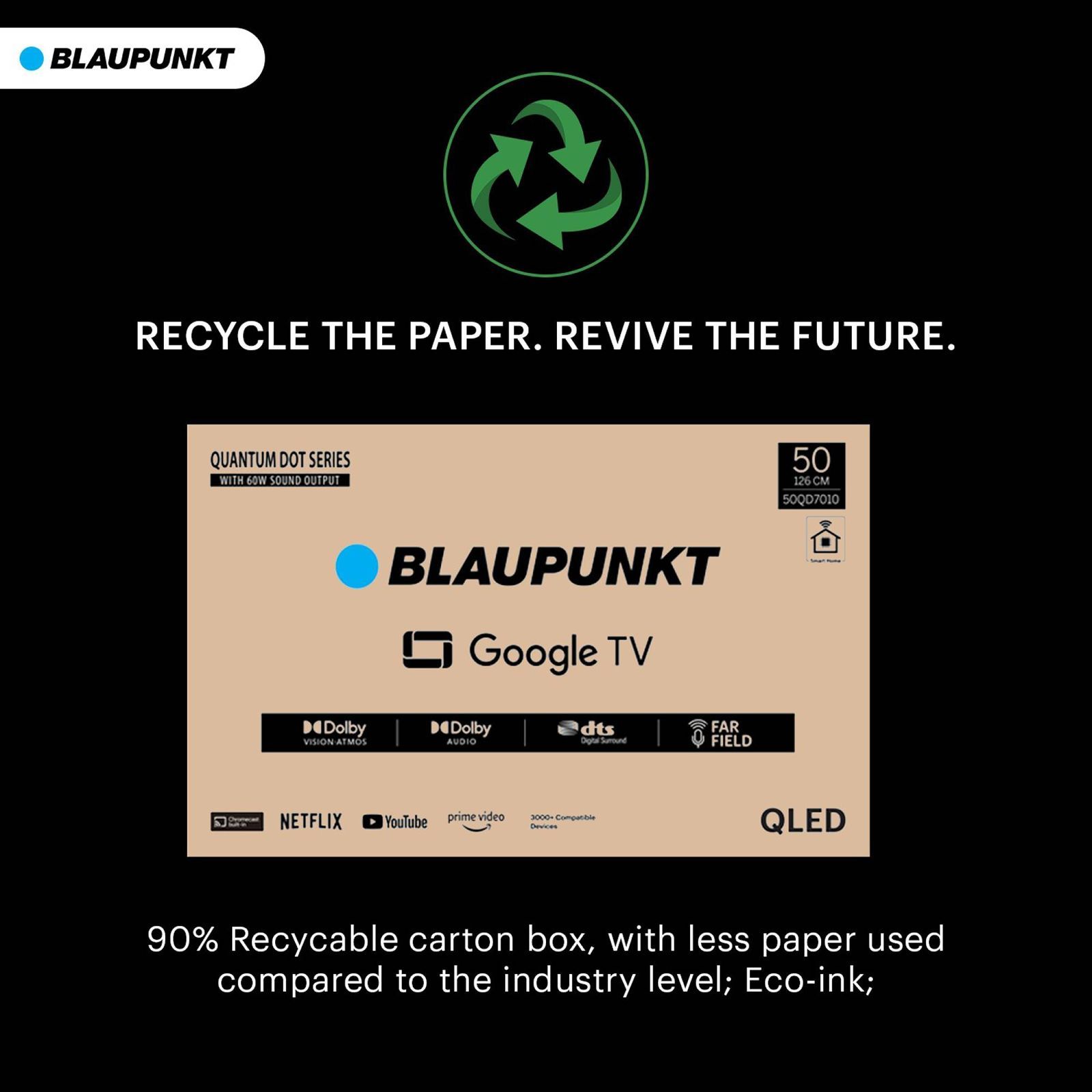 BLAUPUNKT 65QD7030 164 cm (65 inch) QLED 4K Ultra HD Google TV with Quantum Dot Technology (2022 model)_12