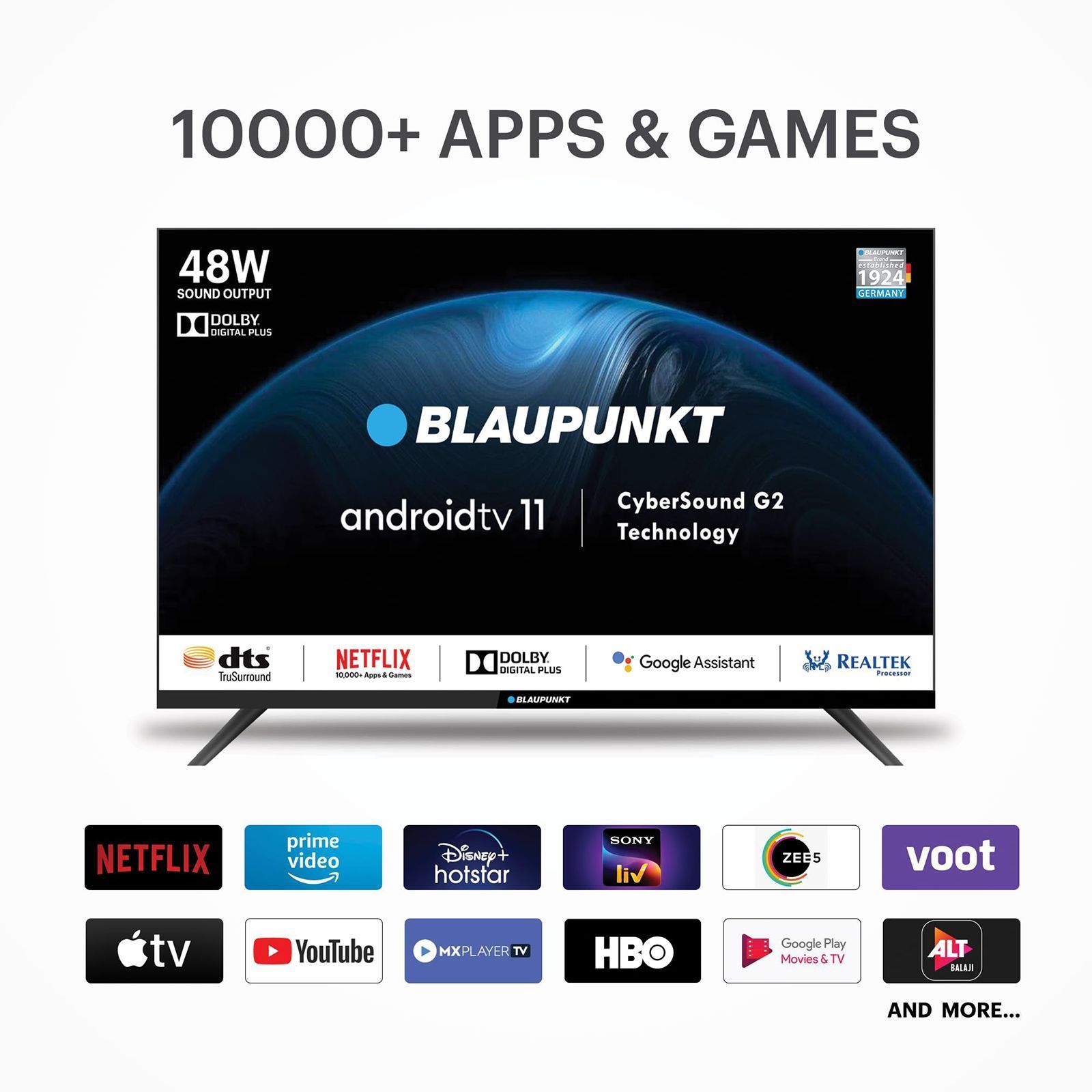 BLAUPUNKT CyberSound G2 Series 109.22 cm (43 inch) Full HD LED Smart Android TV with Built-in Google Assistant (2023 model)_14