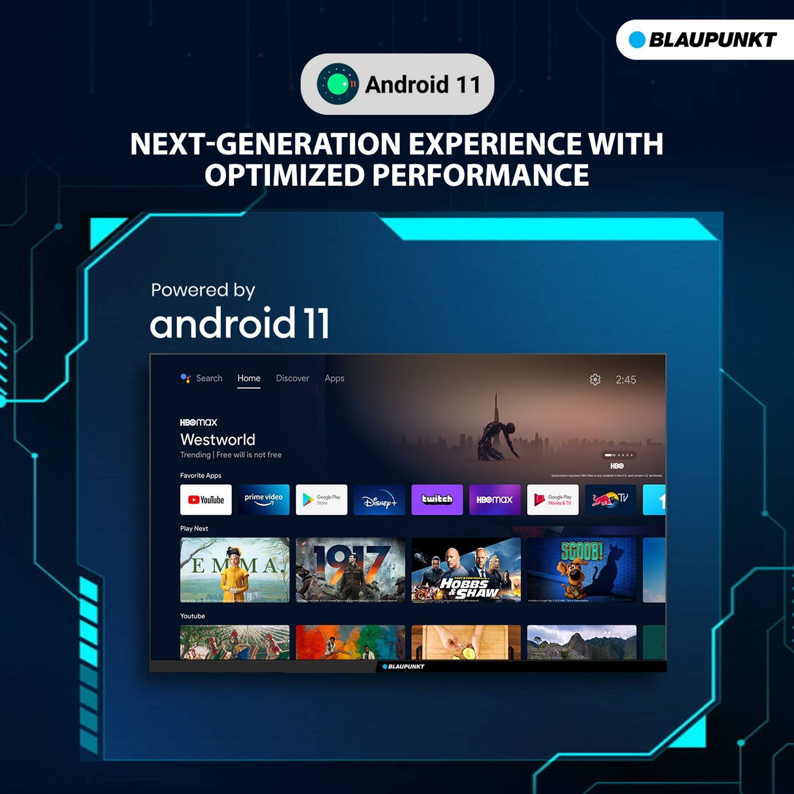 BLAUPUNKT CyberSound G2 Series 109.22 cm (43 inch) Full HD LED Smart Android TV with Built-in Google Assistant (2023 model)_16