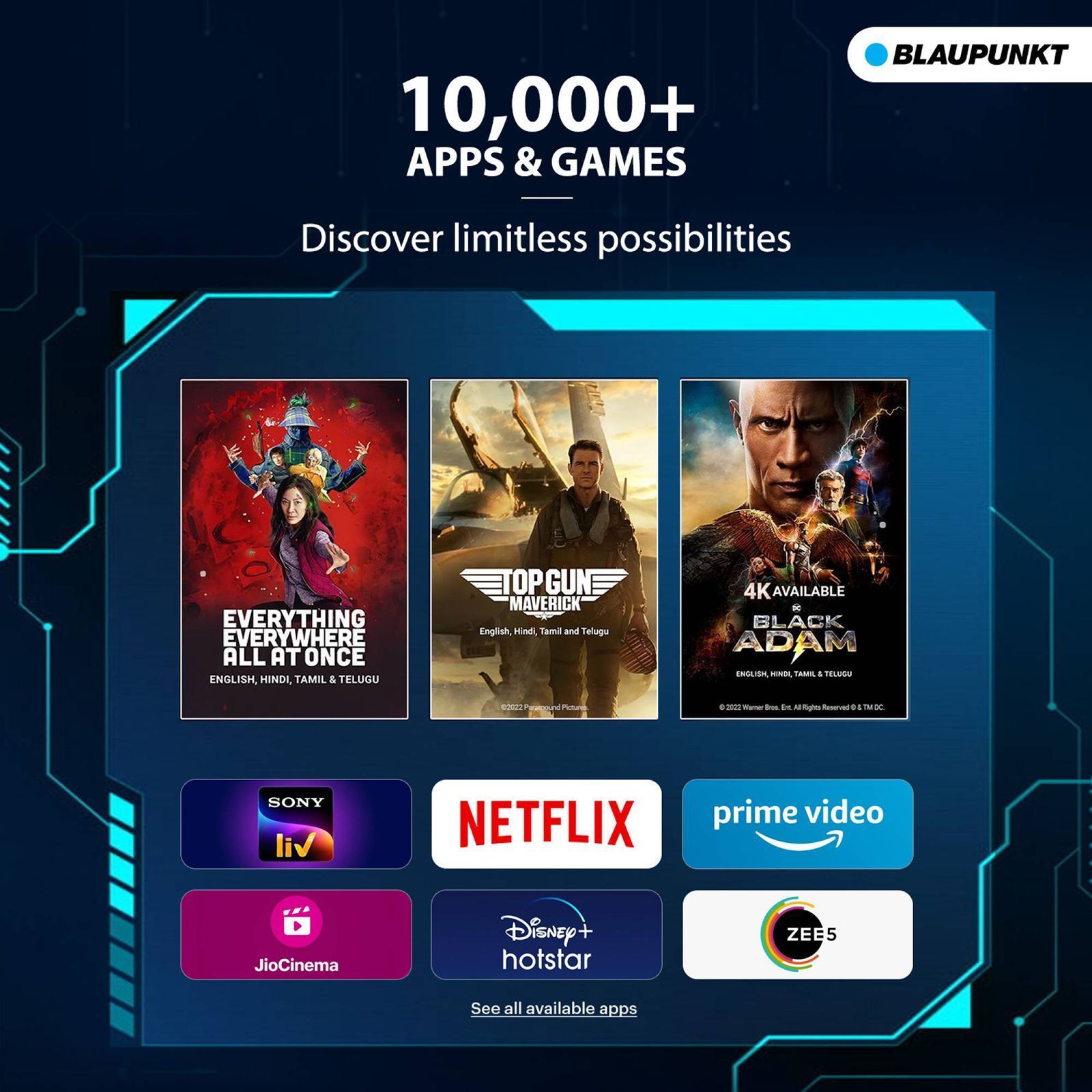 BLAUPUNKT CyberSound G2 Series 109.22 cm (43 inch) Full HD LED Smart Android TV with Built-in Google Assistant (2023 model)_18