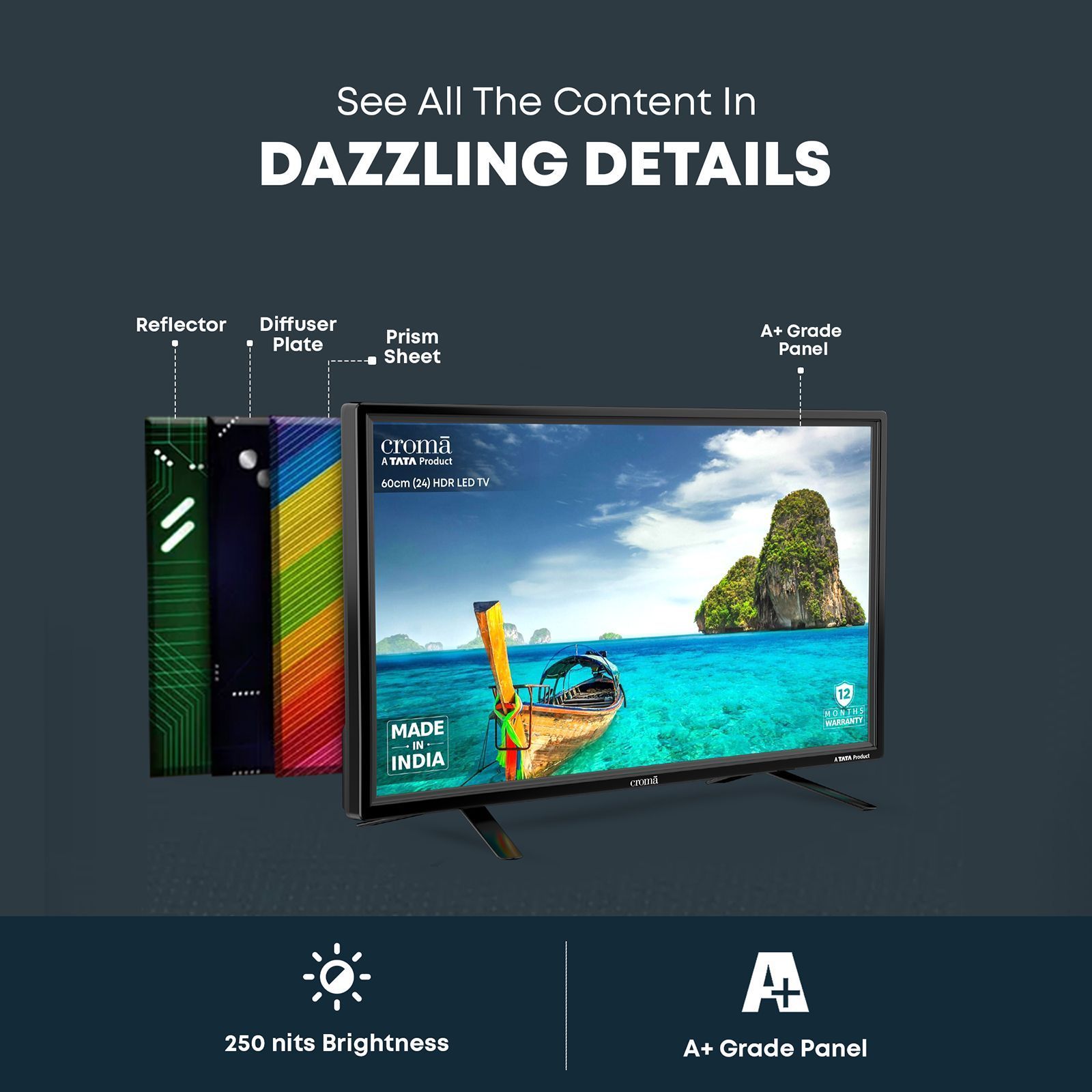 Croma 60 cm (24 inch) HD Ready LED TV with A Plus Grade Panel_8