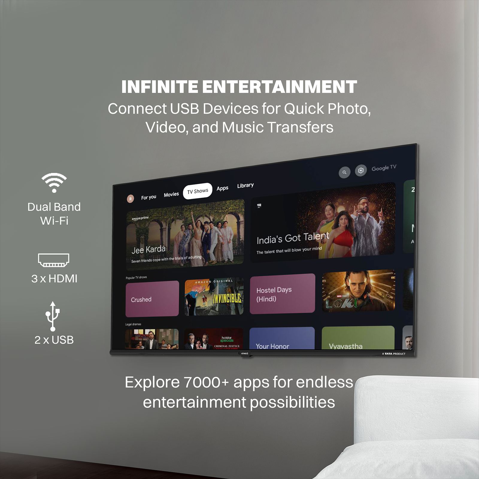 Croma 140 cm (55 inch) QLED 4K Ultra HD Google TV with Dolby Vision & Dolby Atmos Croma 140 cm (55 inch) QLED 4K Ultra HD Google TV with Dolby Vision & Dolby Atmos_12