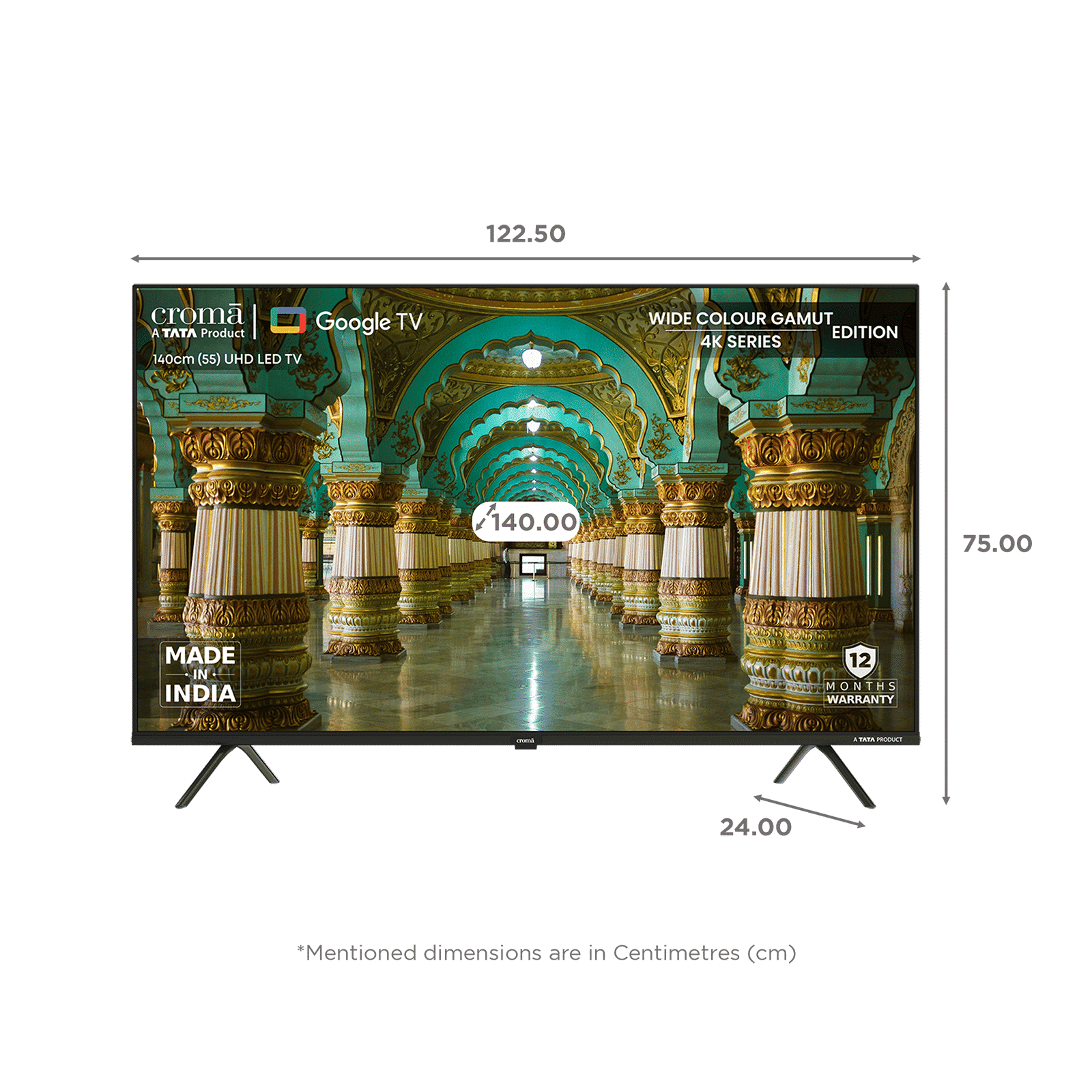 Croma 140 cm (55 inch) QLED 4K Ultra HD Google TV with Dolby Vision & Dolby Atmos Croma 140 cm (55 inch) QLED 4K Ultra HD Google TV with Dolby Vision & Dolby Atmos_2