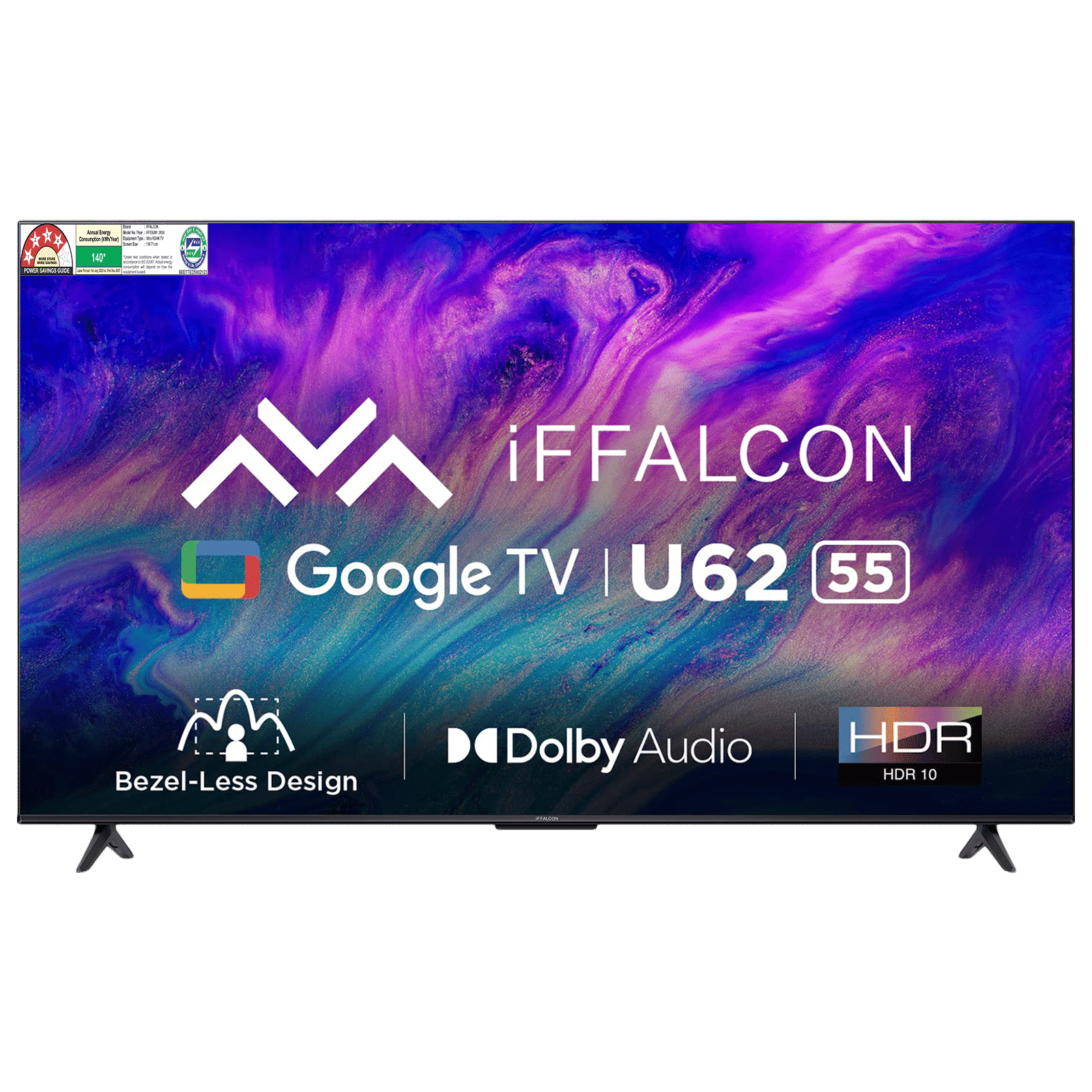 iFFALCON U62 139.7 cm (55 inch) LED 4K Ultra HD Smart Google TV with Built-in Google Assistant (2022 model) iFFALCON U62 139.7 cm (55 inch) LED 4K Ultra HD Smart Google TV with Built-in Google Assistant (2022 model)_1