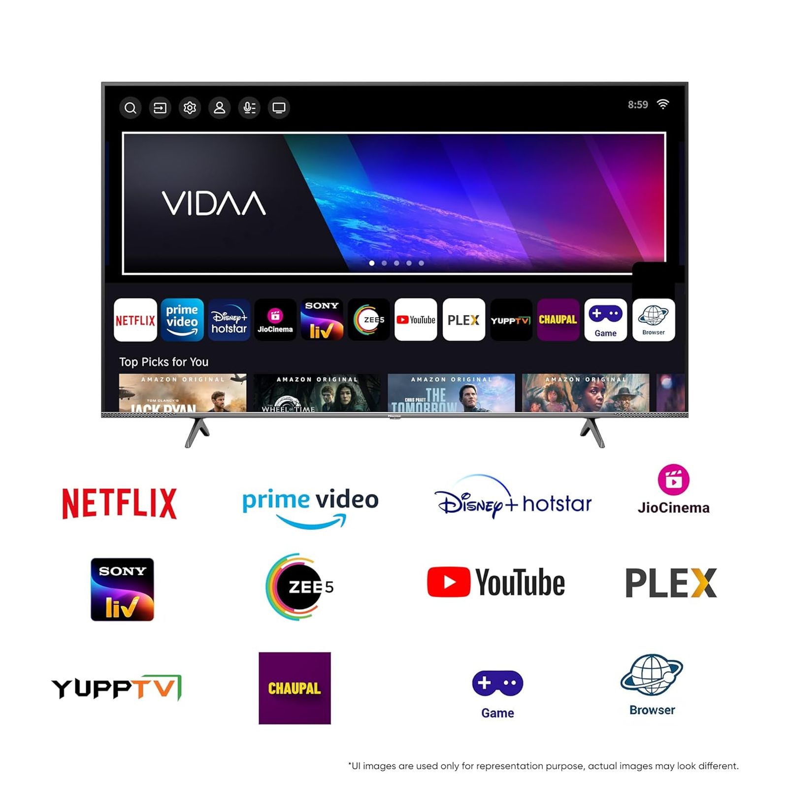 Hisense E7K Pro 139.7 cm (55 inch) QLED 4K Ultra HD Smart VIDAA TV with Dolby Vision & Dolby Atmos (2023 model)_6