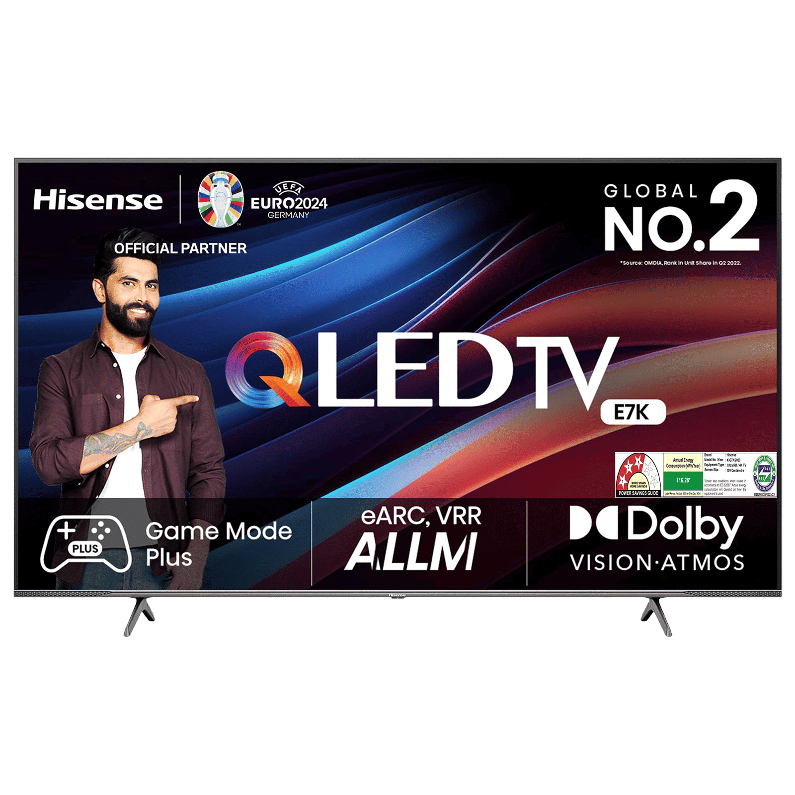 Hisense E7K 109 cm (43 inch) QLED 4K Ultra HD Smart VIDAA TV with Dolby Vision & Dolby Atmos (2023 model)_1