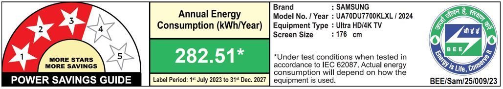 SAMSUNG DU7700 177.8 cm (70 inch) 4K Ultra HD LED Smart Tizen TV with Motion Xcelerator (2024 model)_3