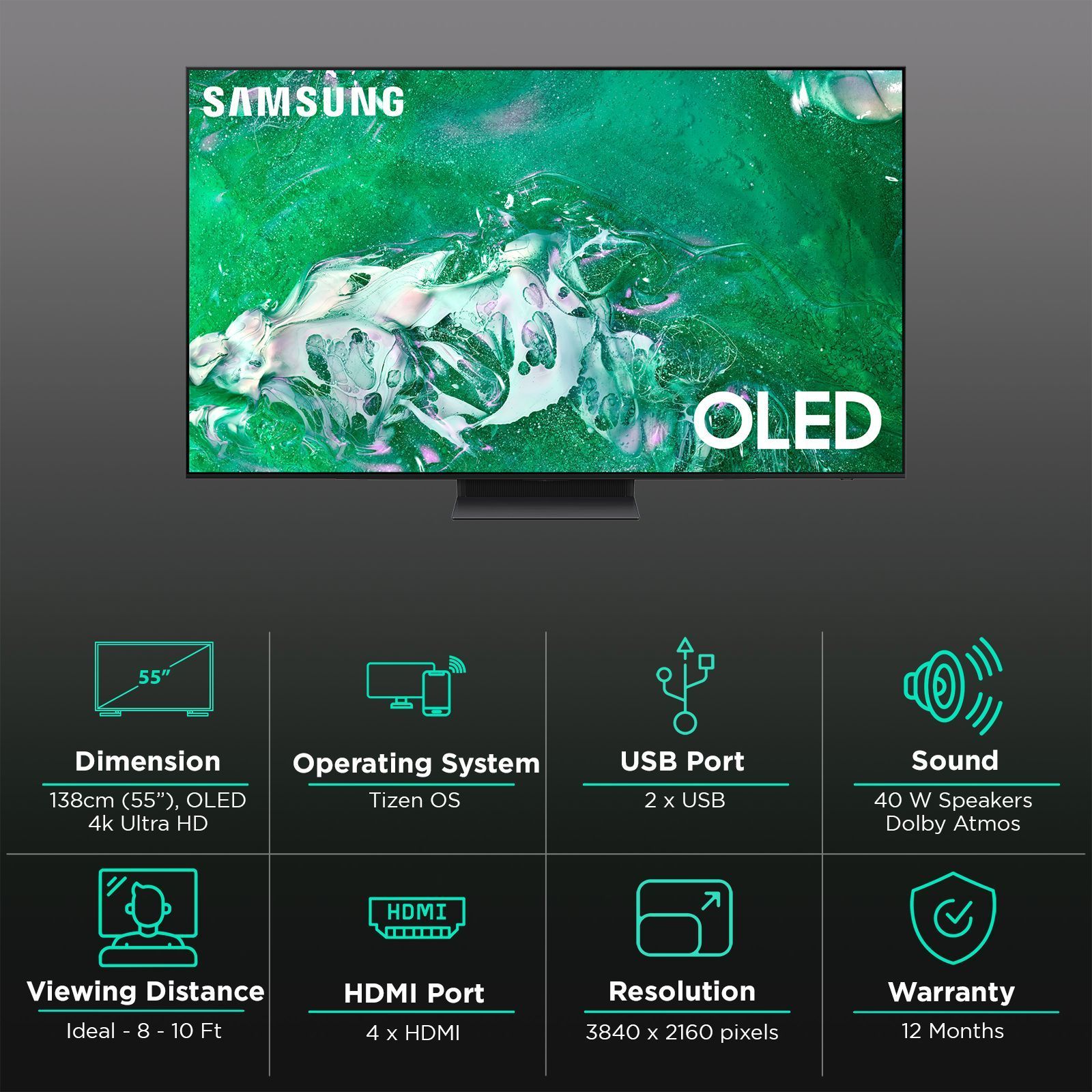 SAMSUNG S90D 139.7 cm (55 inch) 4K Ultra HD OLED Smart Tizen TV with 4K AI Upscaling (2024 model) SAMSUNG S90D 139.7 cm (55 inch) 4K Ultra HD OLED Smart Tizen TV with 4K AI Upscaling (2024 model)_3