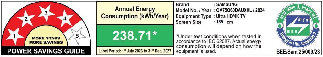 SAMSUNG Q60D 190.5 cm (75 inch) QLED 4K Ultra HD Smart Tizen TV with 4K Upscaling (2024 model)_4