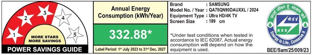 SAMSUNG QN90D 190.5 cm (75 inch) Neo QLED 4K Ultra HD Smart Tizen TV with Quantum Matrix Technology (2024 model) SAMSUNG QN90D 190.5 cm (75 inch) Neo QLED 4K Ultra HD Smart Tizen TV with Quantum Matrix Technology (2024 model)_3