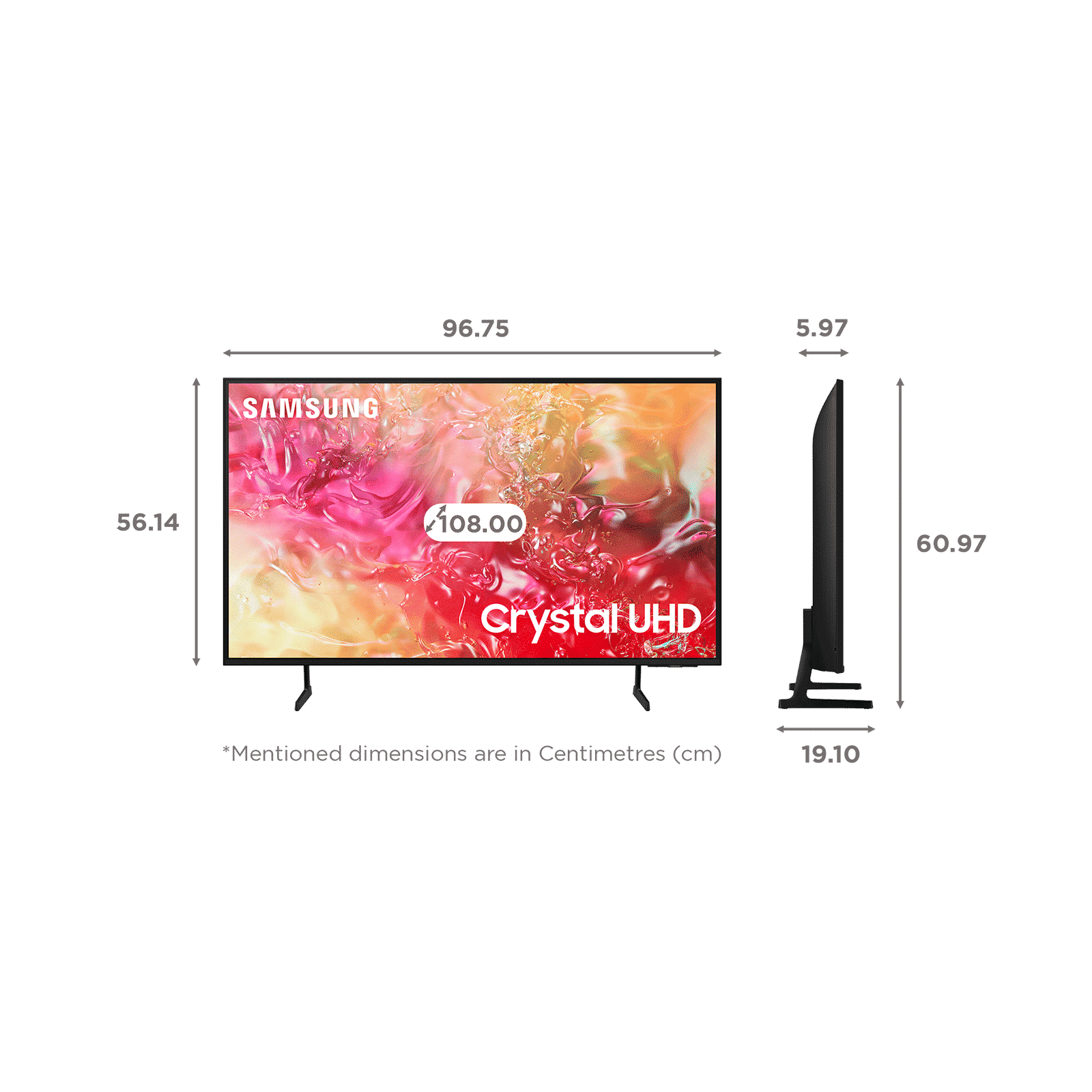 SAMSUNG DU7660 109.22 cm (43 inch) 4K Ultra HD LED Smart Tizen TV with Motion Xcelerator (2024 model)_2